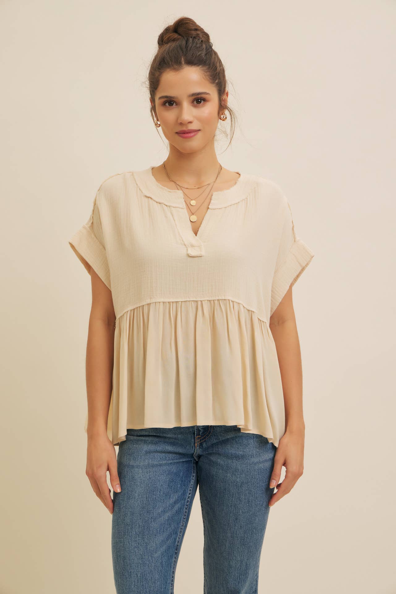 Ruffle Hem Blouse