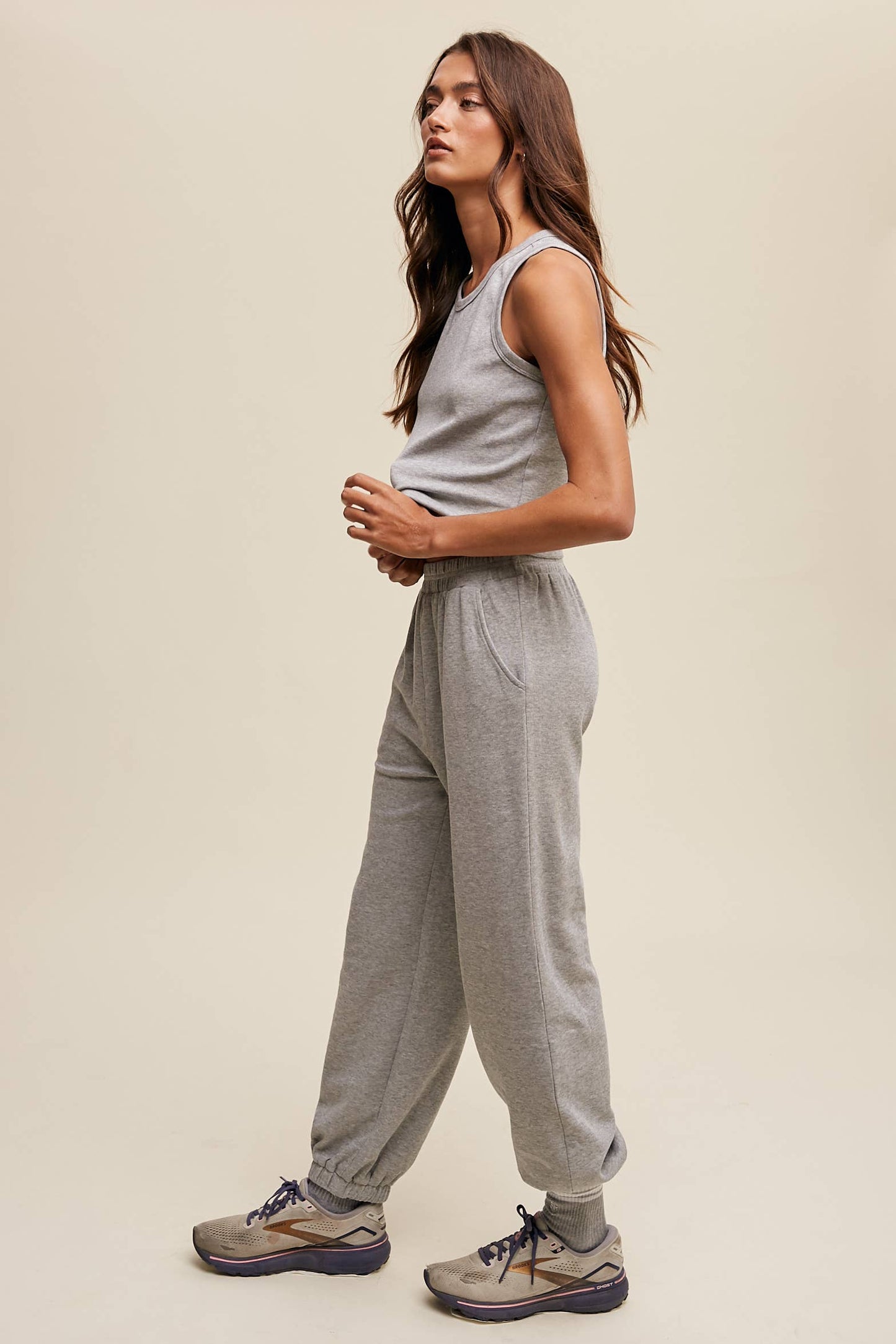 Ribbed Knit Tank & Jogger Set