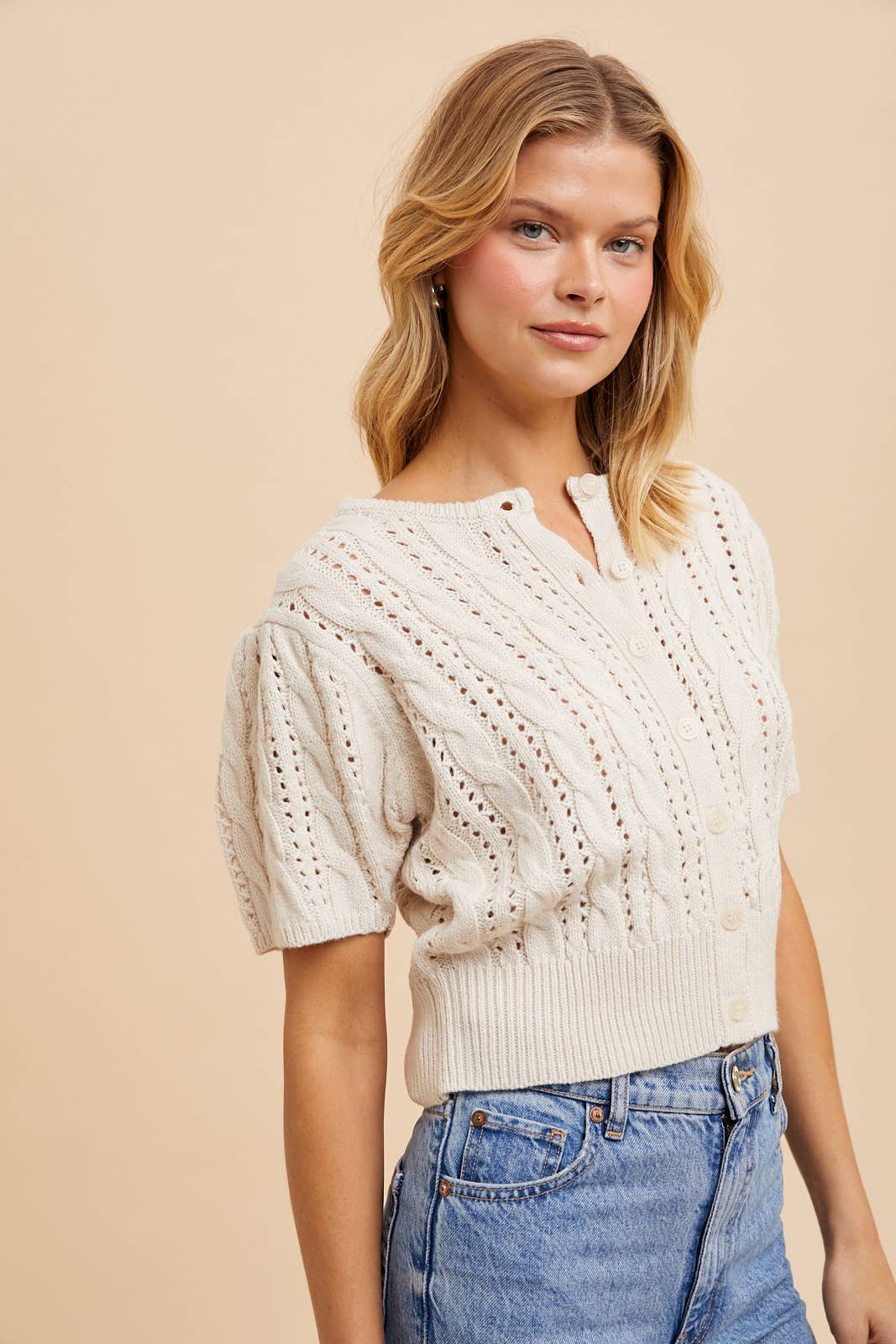 Puff Sleeve Cardigan
