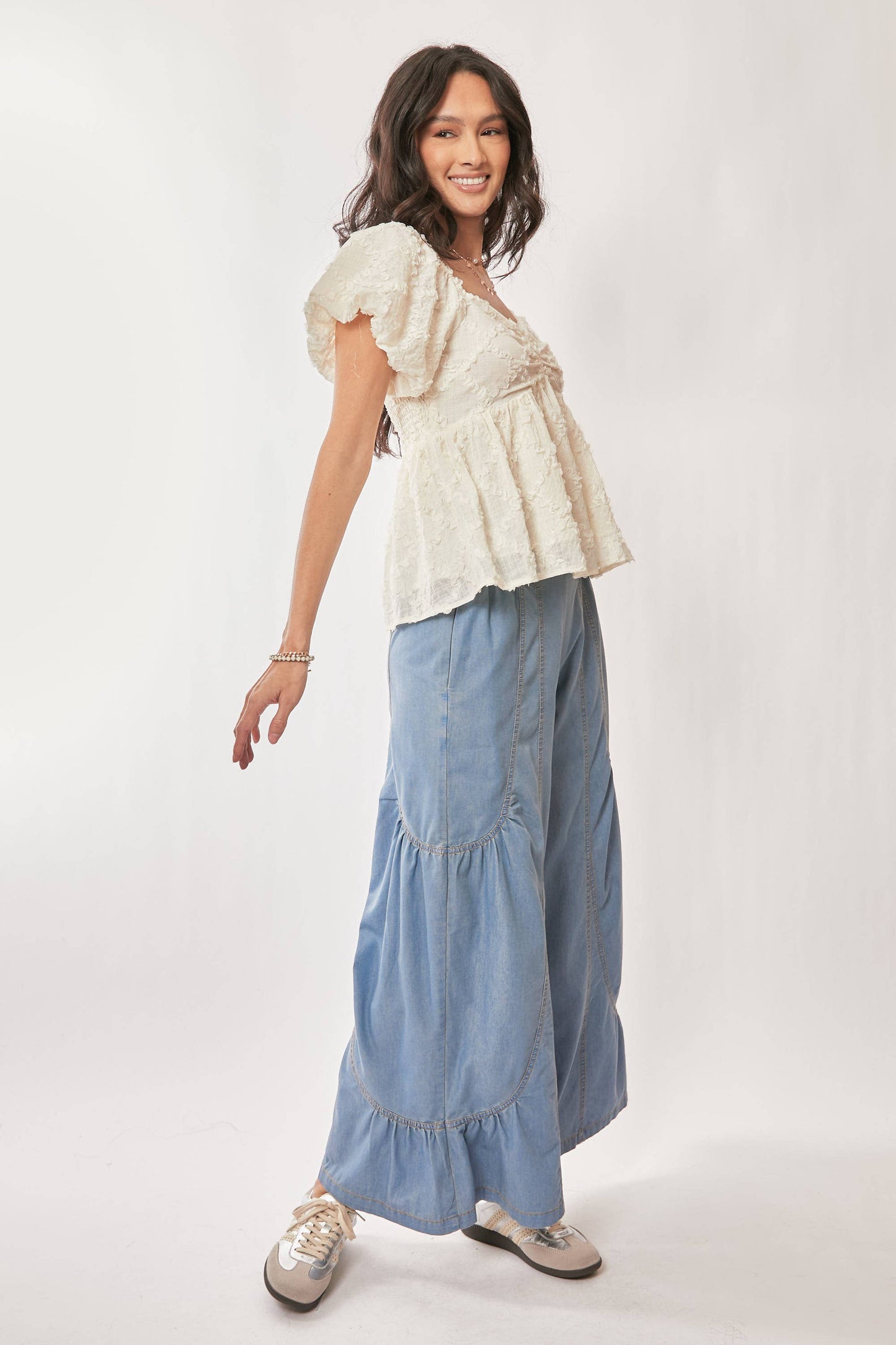 Denim Palazzo Pants