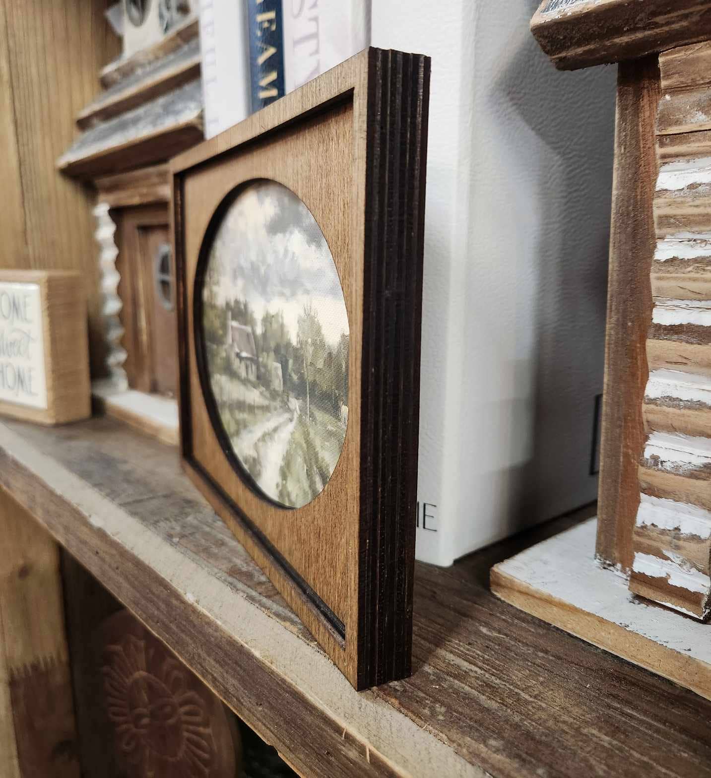 Framed Farm Pond Mini Art