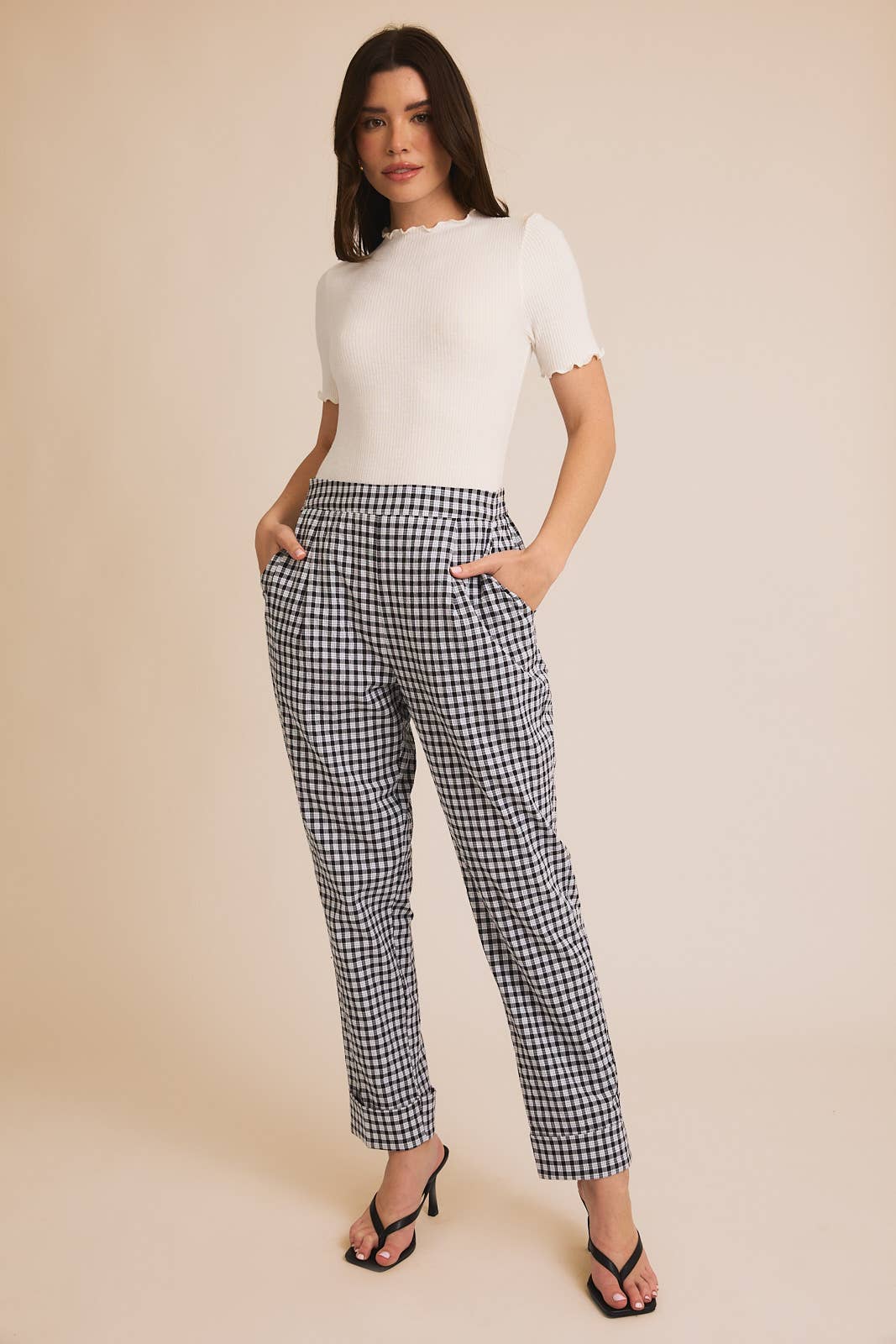 Gingham Trouser Pants