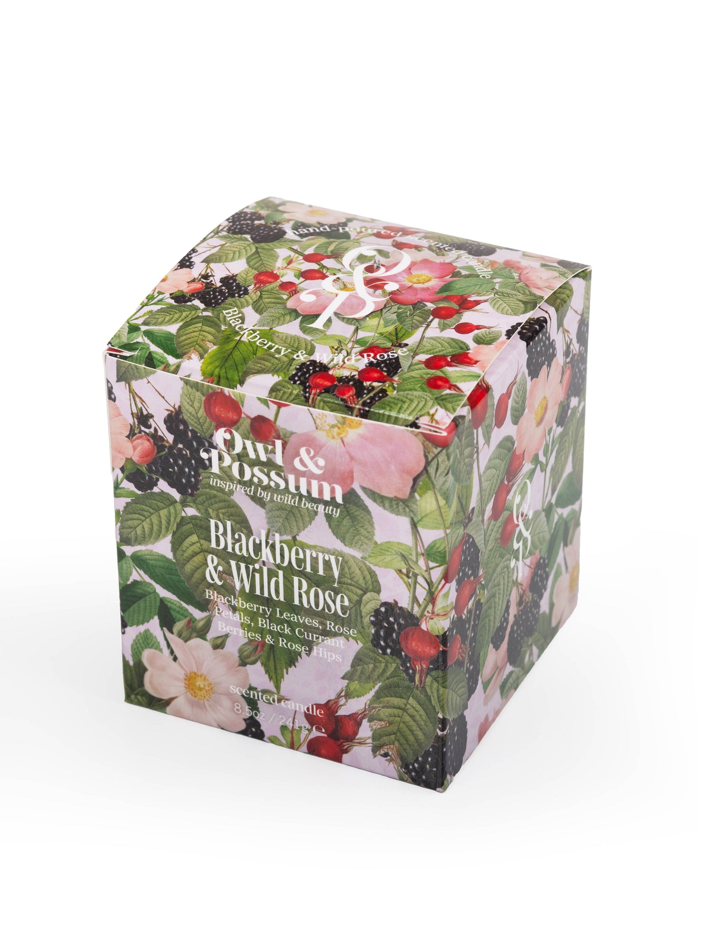 BLACKBERRY & WILD ROSE Scented Natural Wax Candle