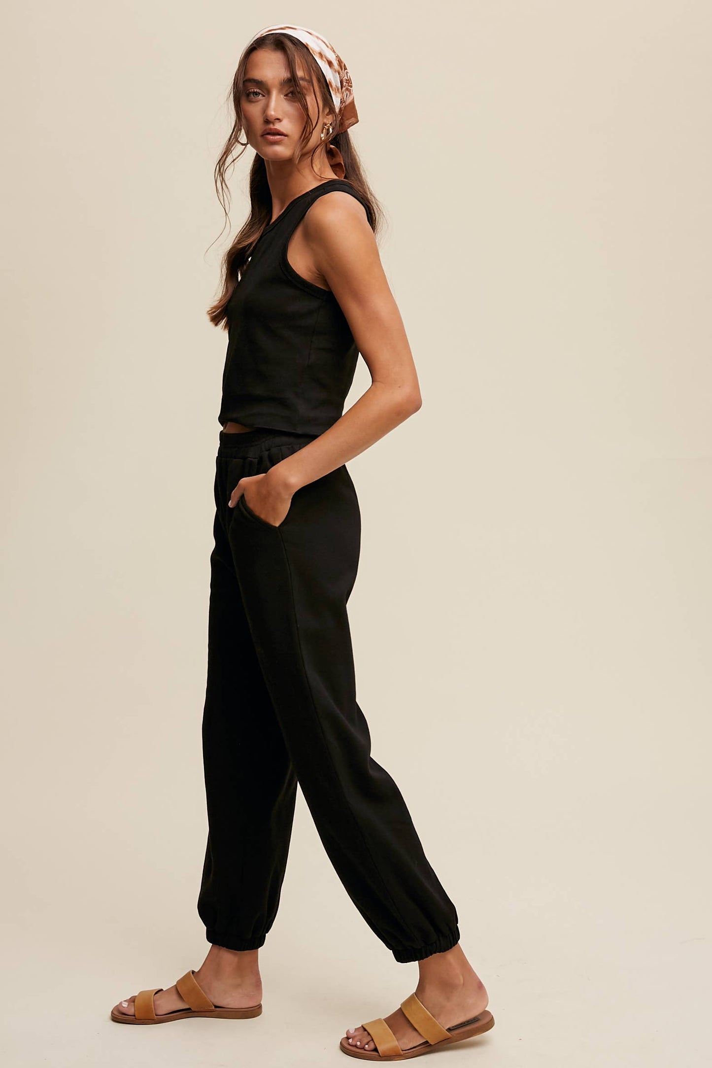 Ribbed Knit Tank & Jogger Set