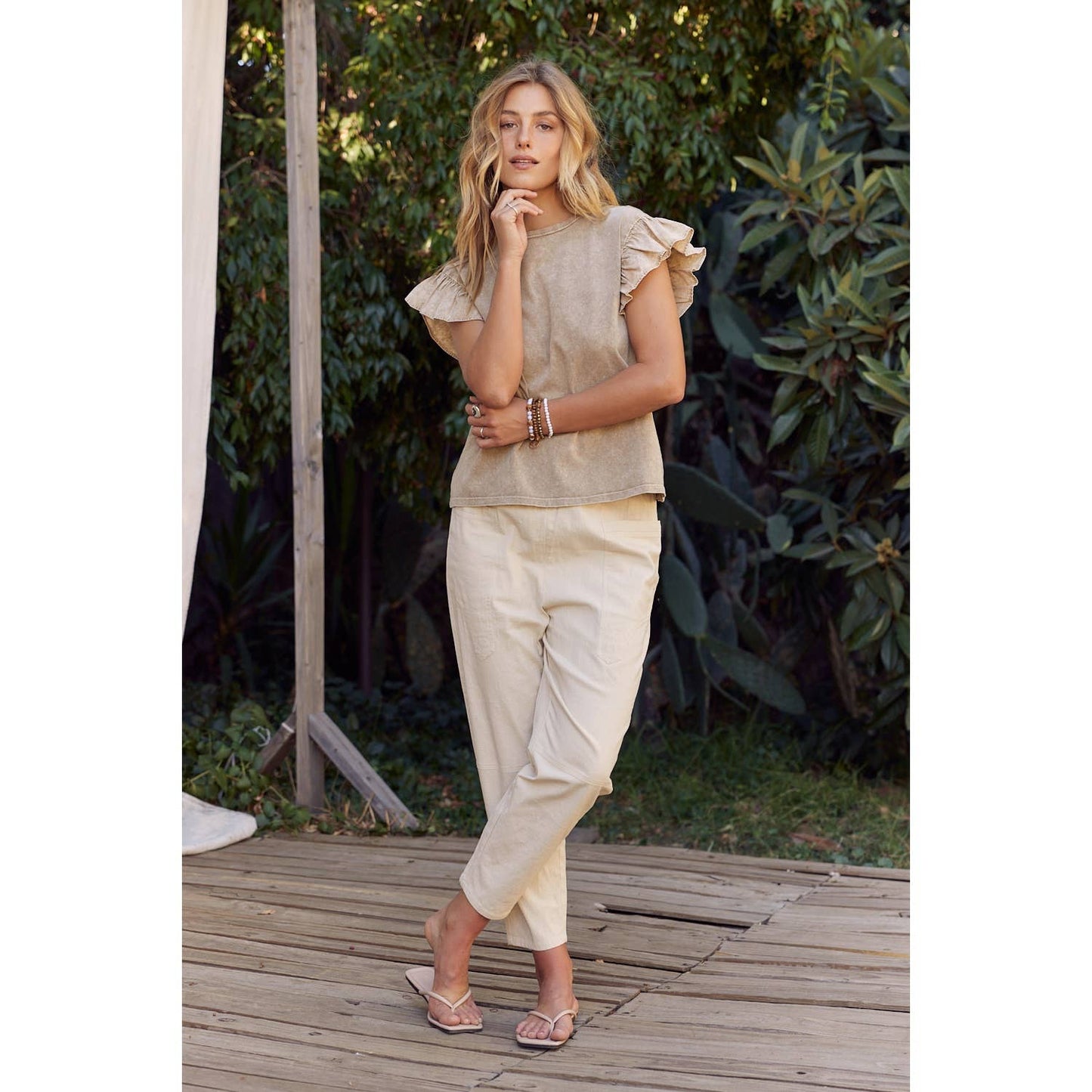 Linen Cropped Pants
