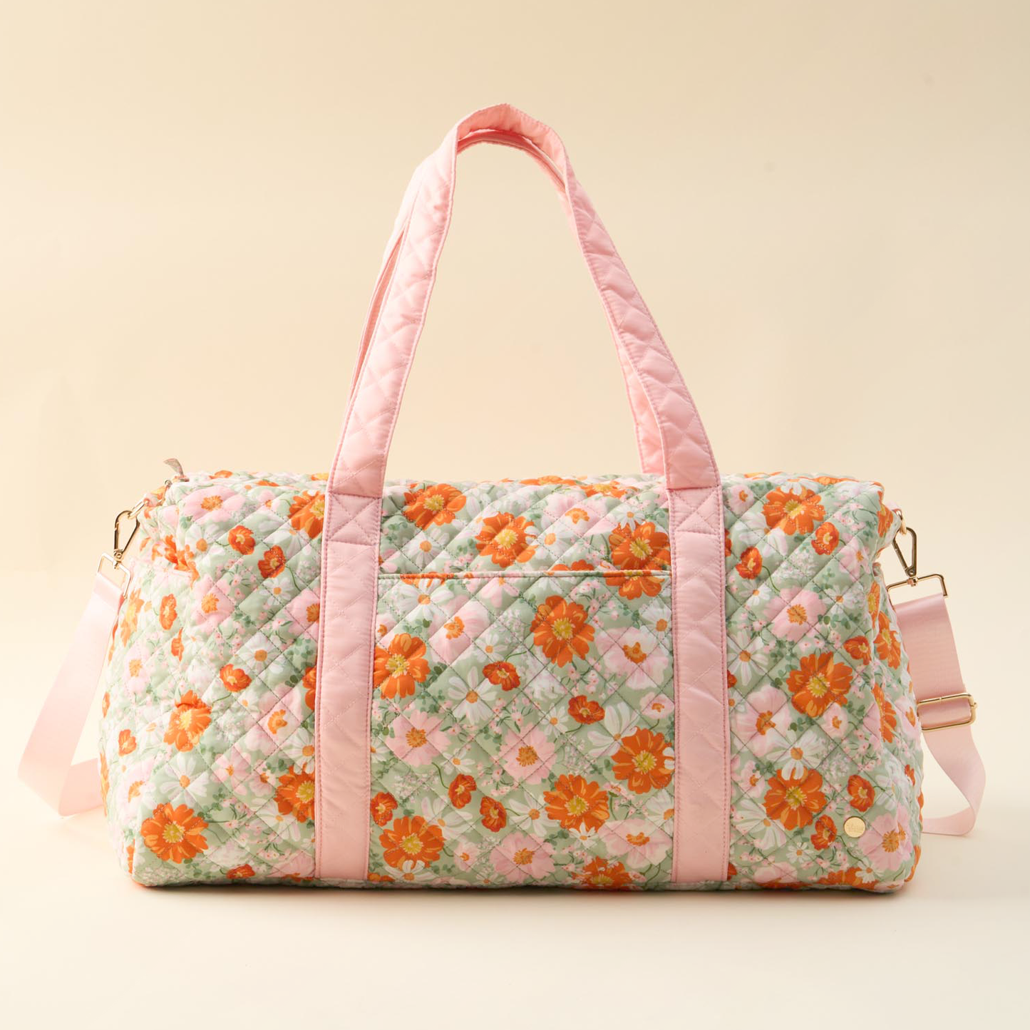 On-the-Go Quilted Weekender Bag-Bouquet Beauty Sage