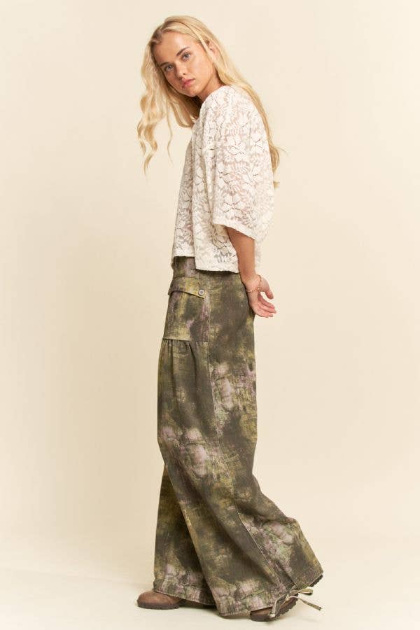 BOXY FLORAL LACE KNIT TOP