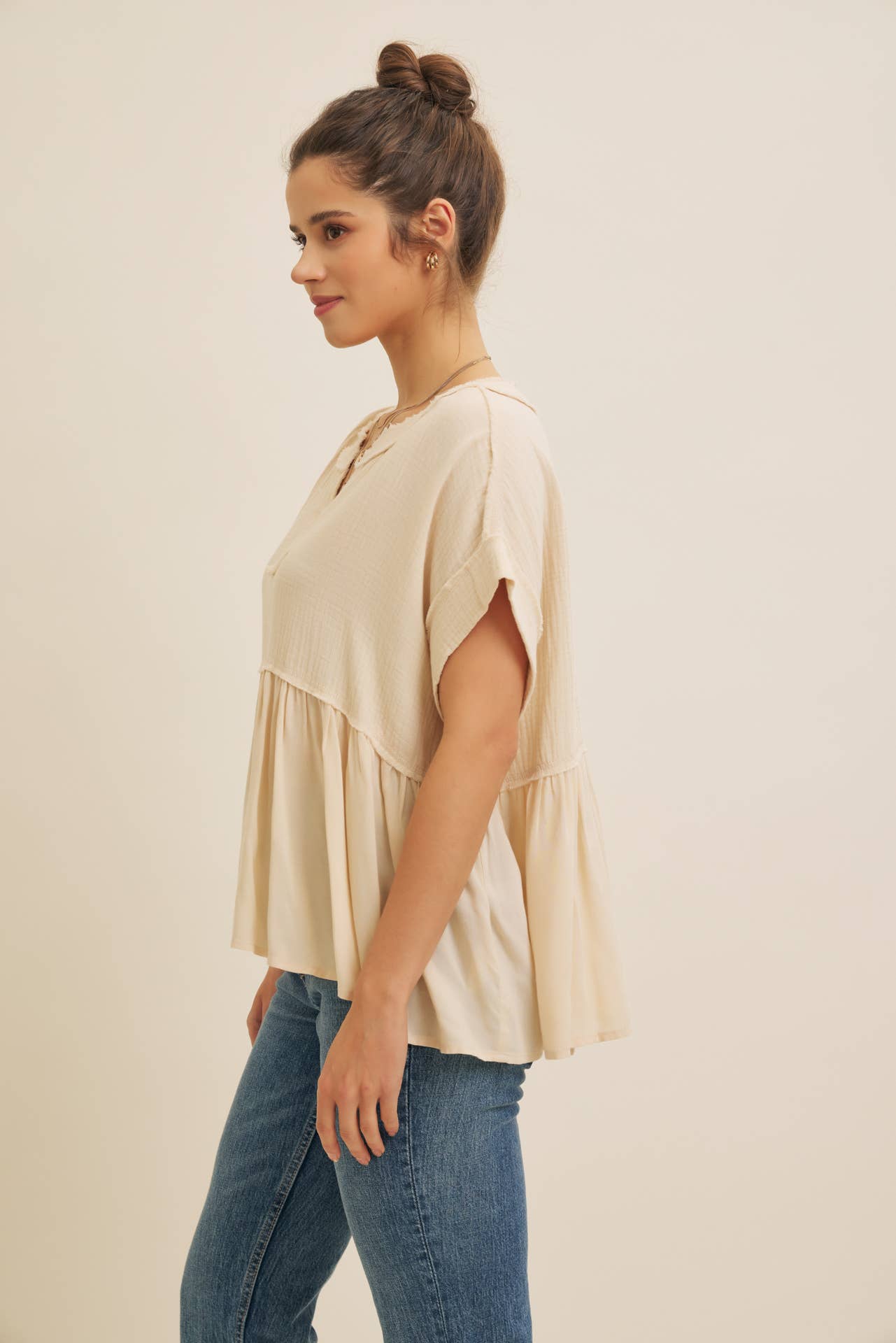 Ruffle Hem Blouse