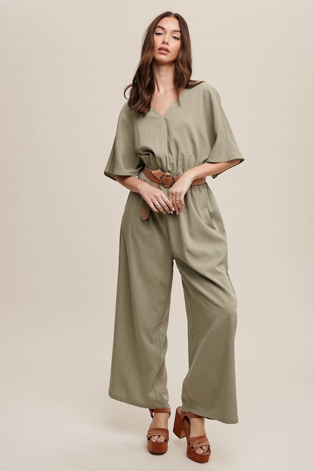 Relaxed Fit Wide-Leg Jumpsuit