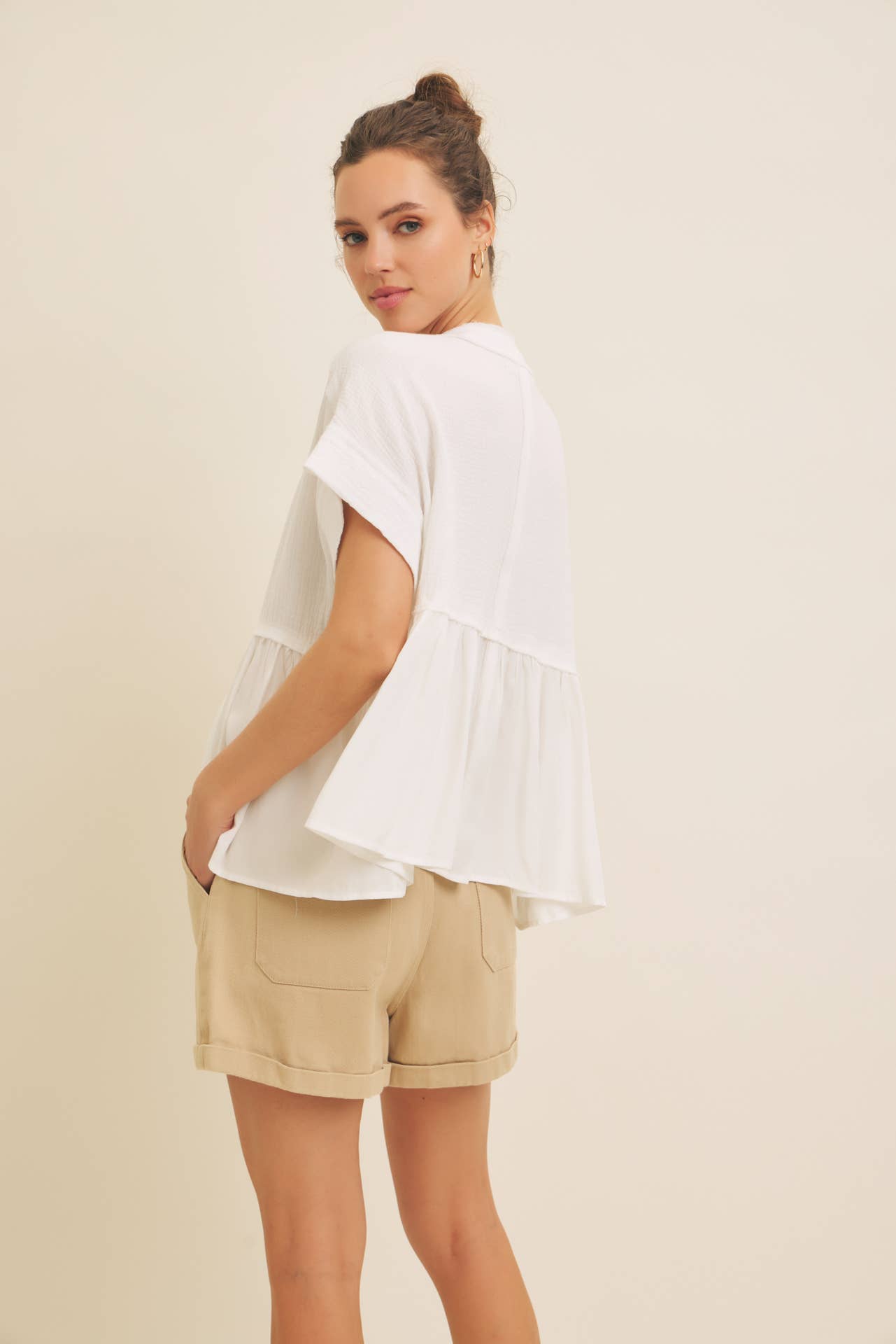 Ruffle Hem Blouse