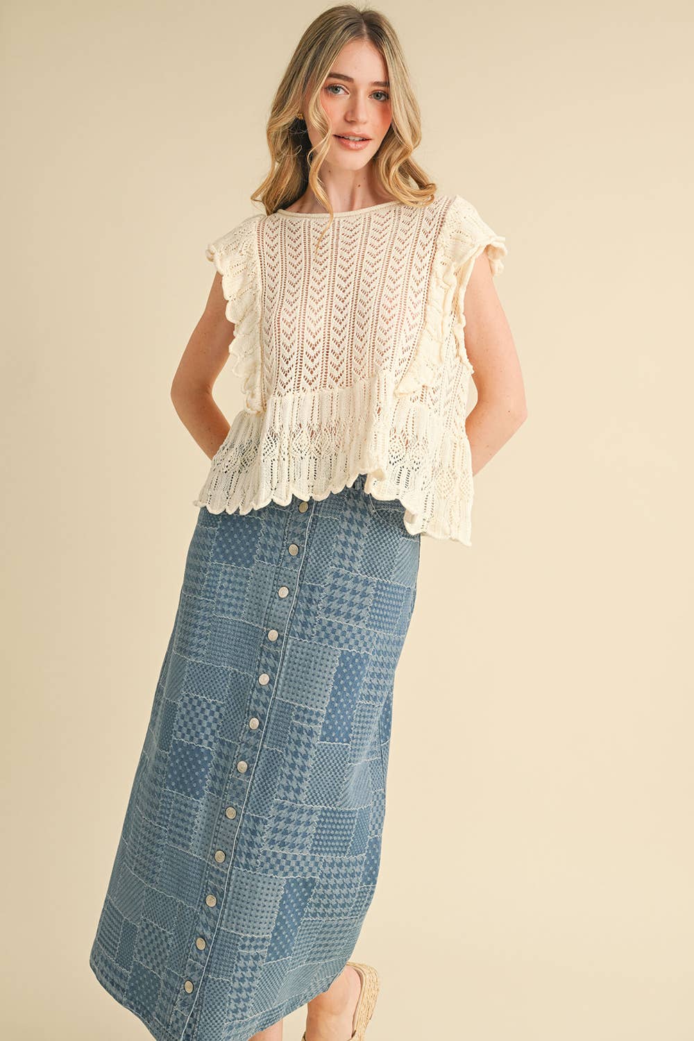 Pointelle Sweater