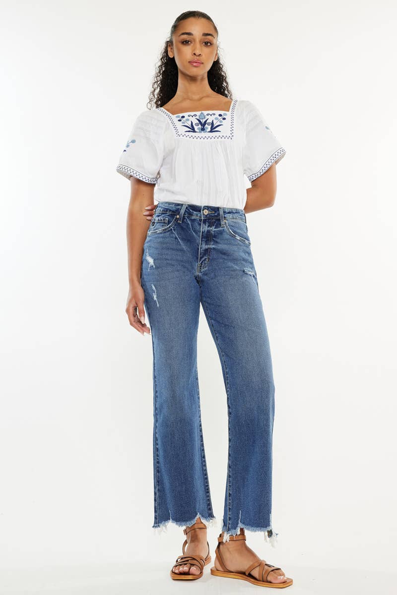 Jemma High Rise Slim Wide Leg Denim