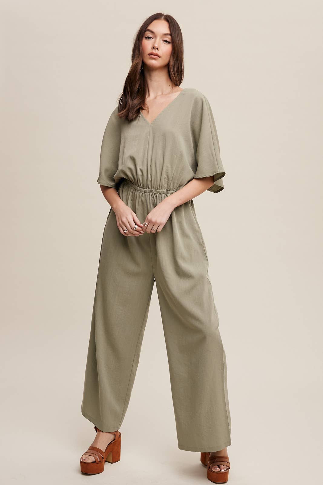 Relaxed Fit Wide-Leg Jumpsuit