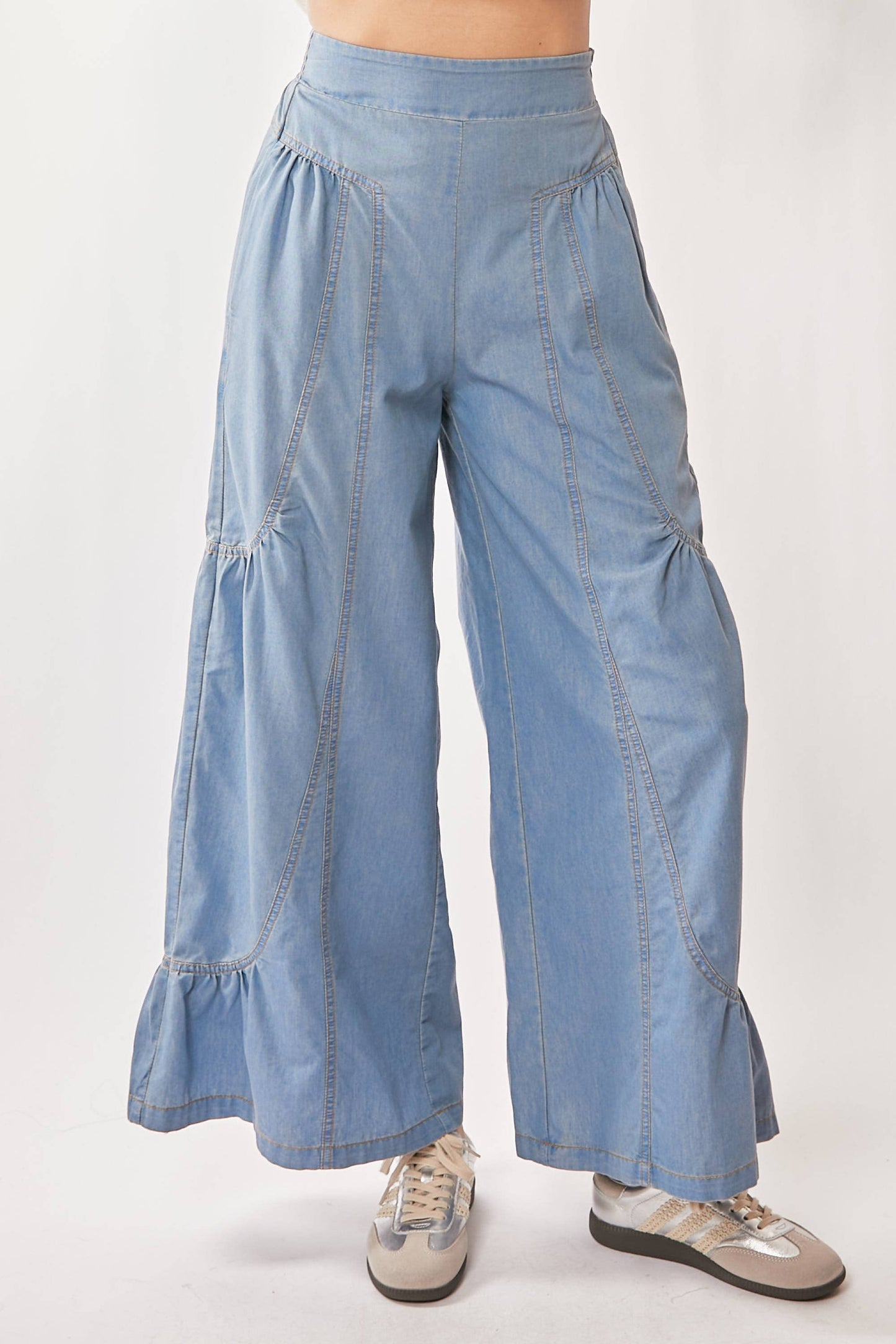 Denim Palazzo Pants