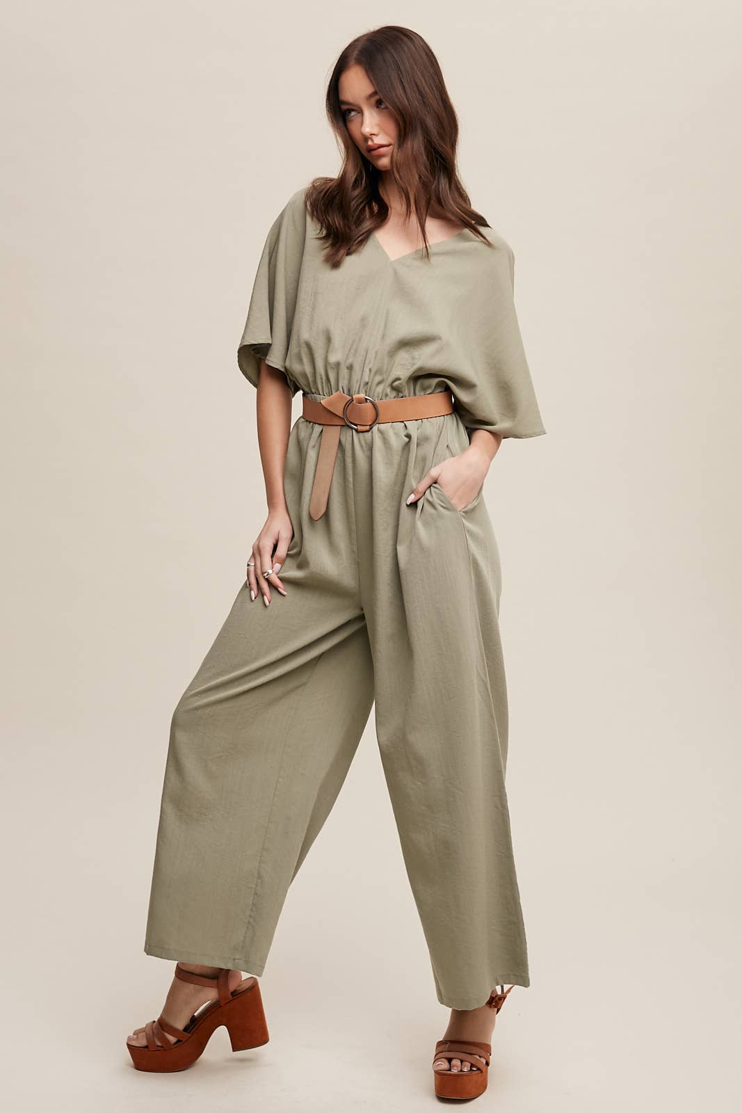 Relaxed Fit Wide-Leg Jumpsuit