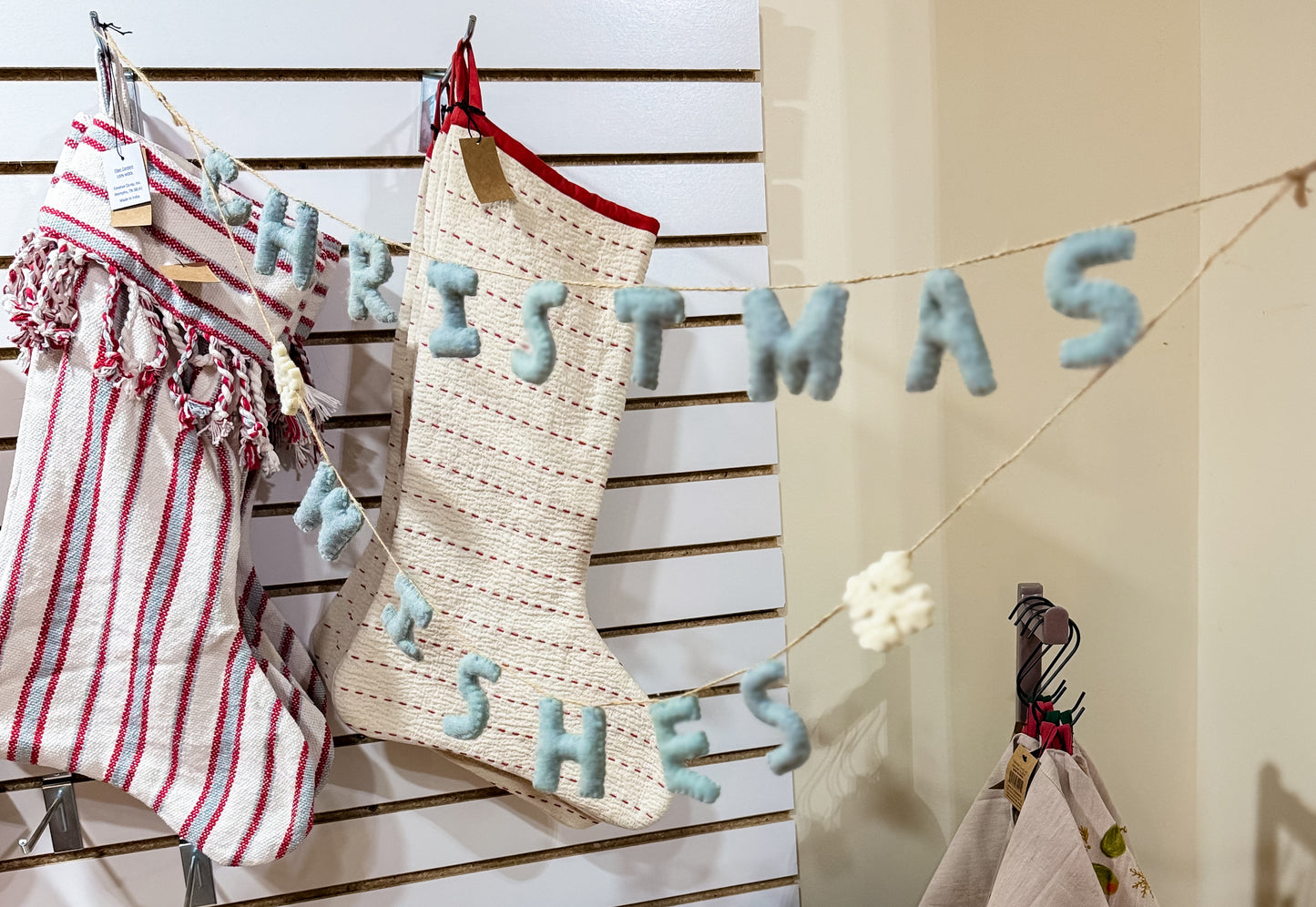 Christmas Wishes Wool Banner