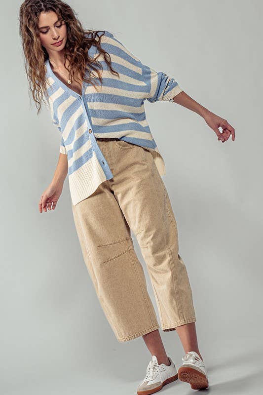 Cozy and Free Striped Cardigan
