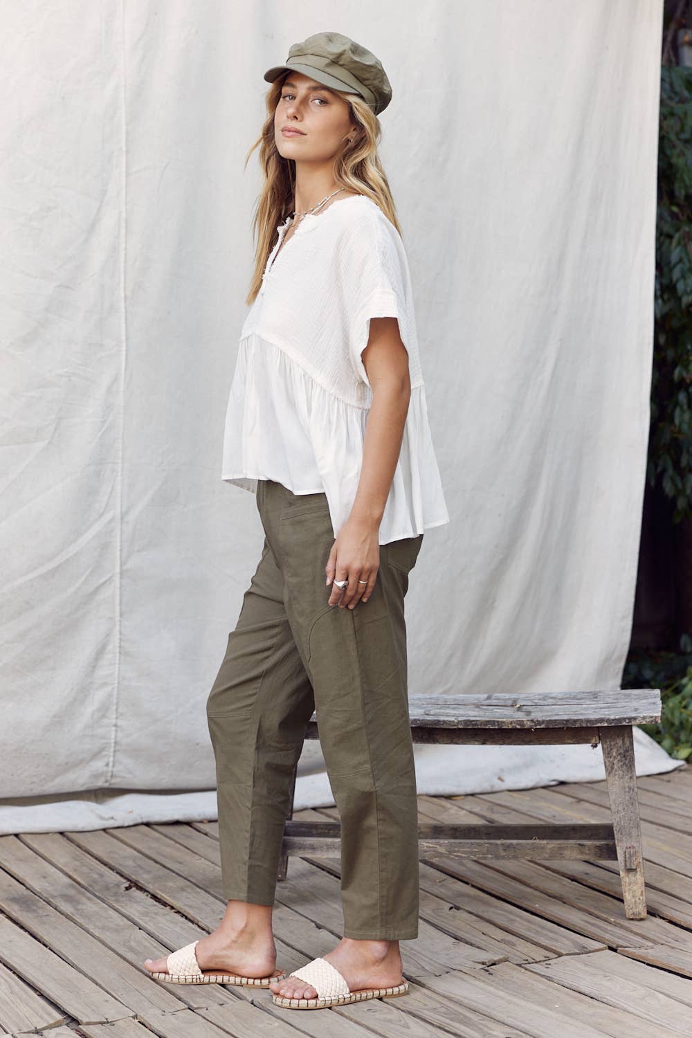 Linen Cropped Pants
