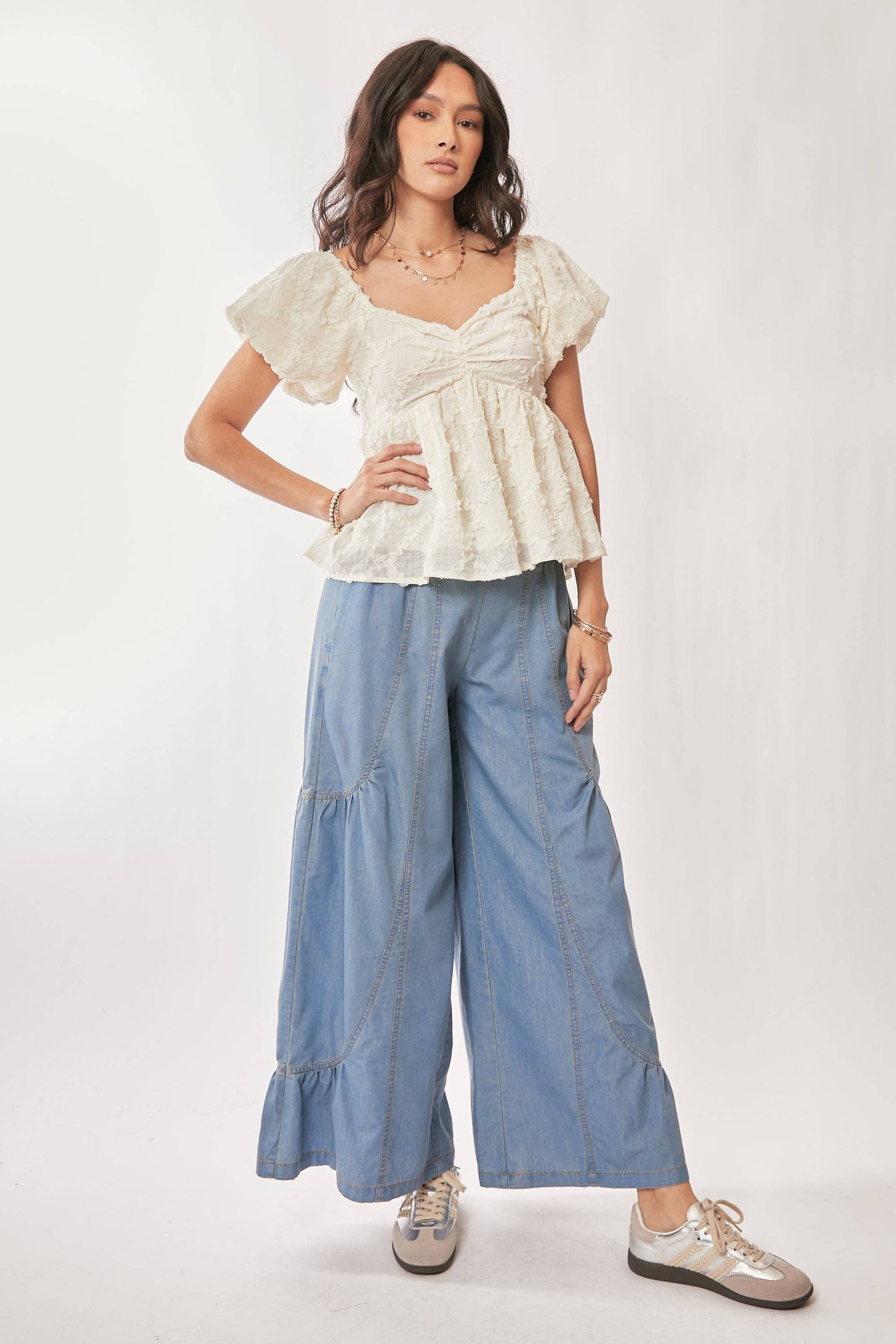 Denim Palazzo Pants