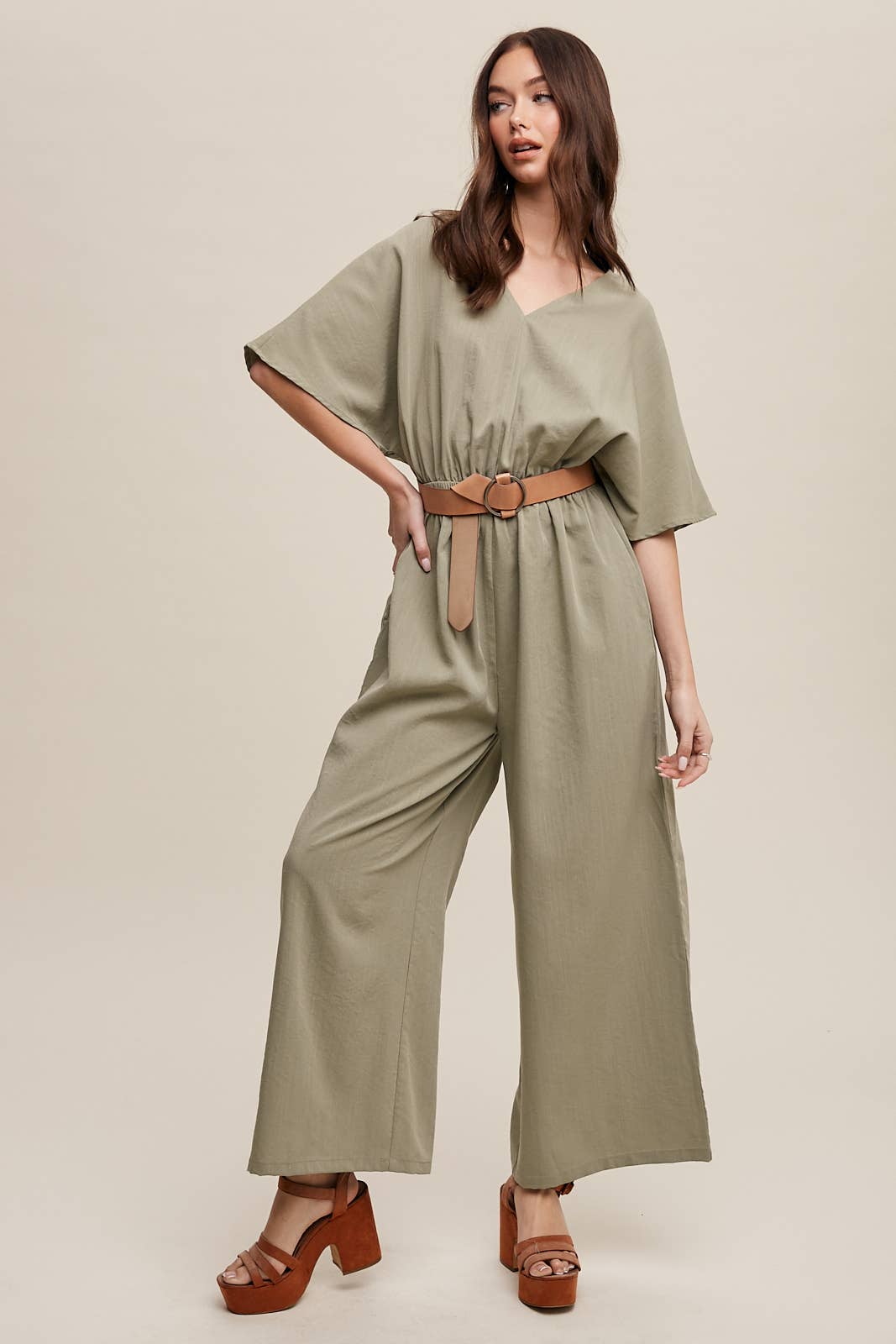 Relaxed Fit Wide-Leg Jumpsuit