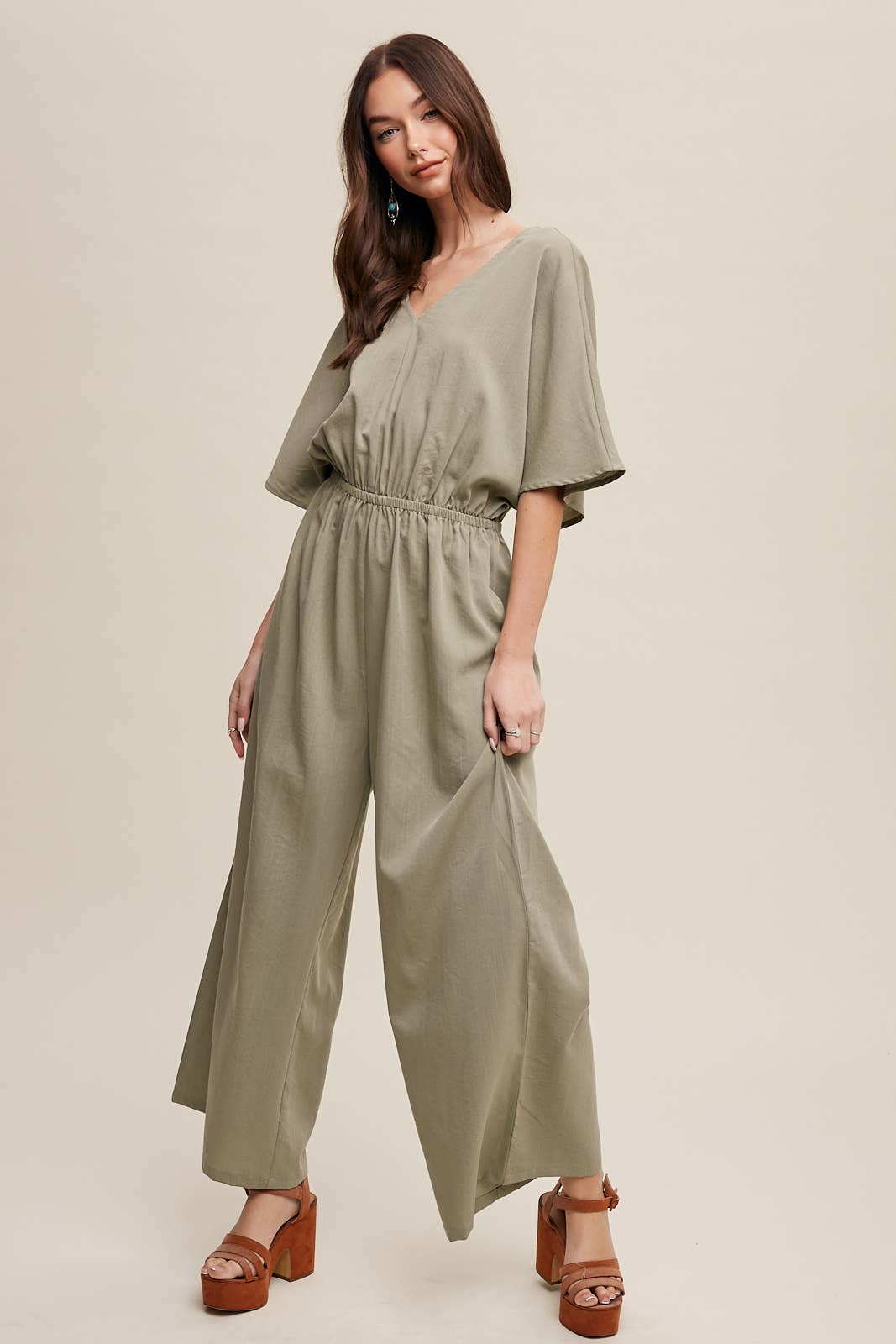 Relaxed Fit Wide-Leg Jumpsuit