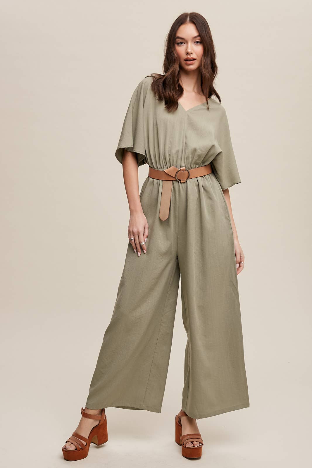 Relaxed Fit Wide-Leg Jumpsuit