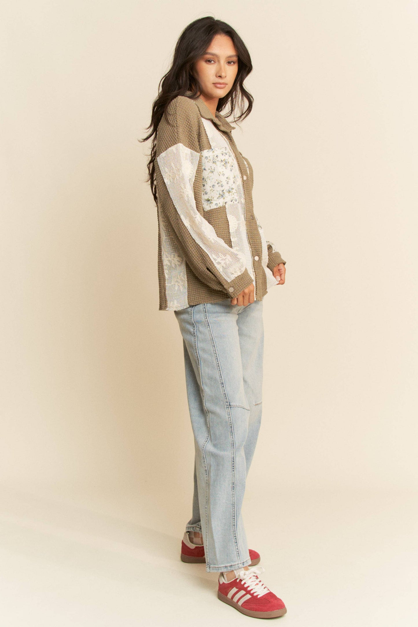 Thermal Lace Boho Shacket