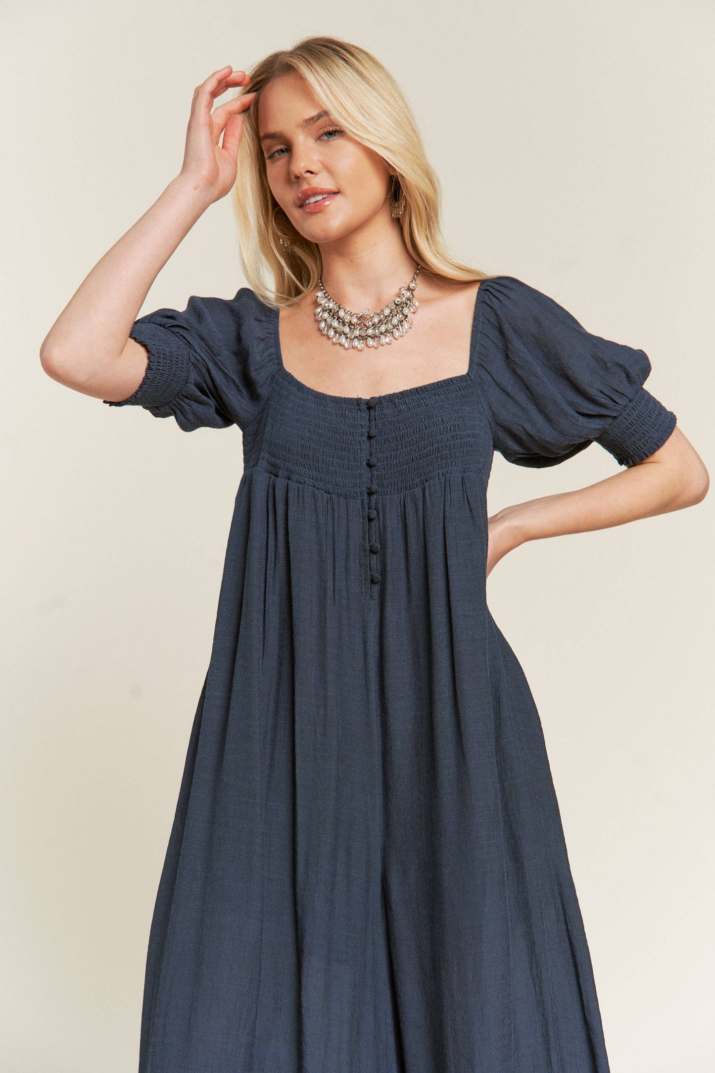 Janna Smocked Jumpsuit