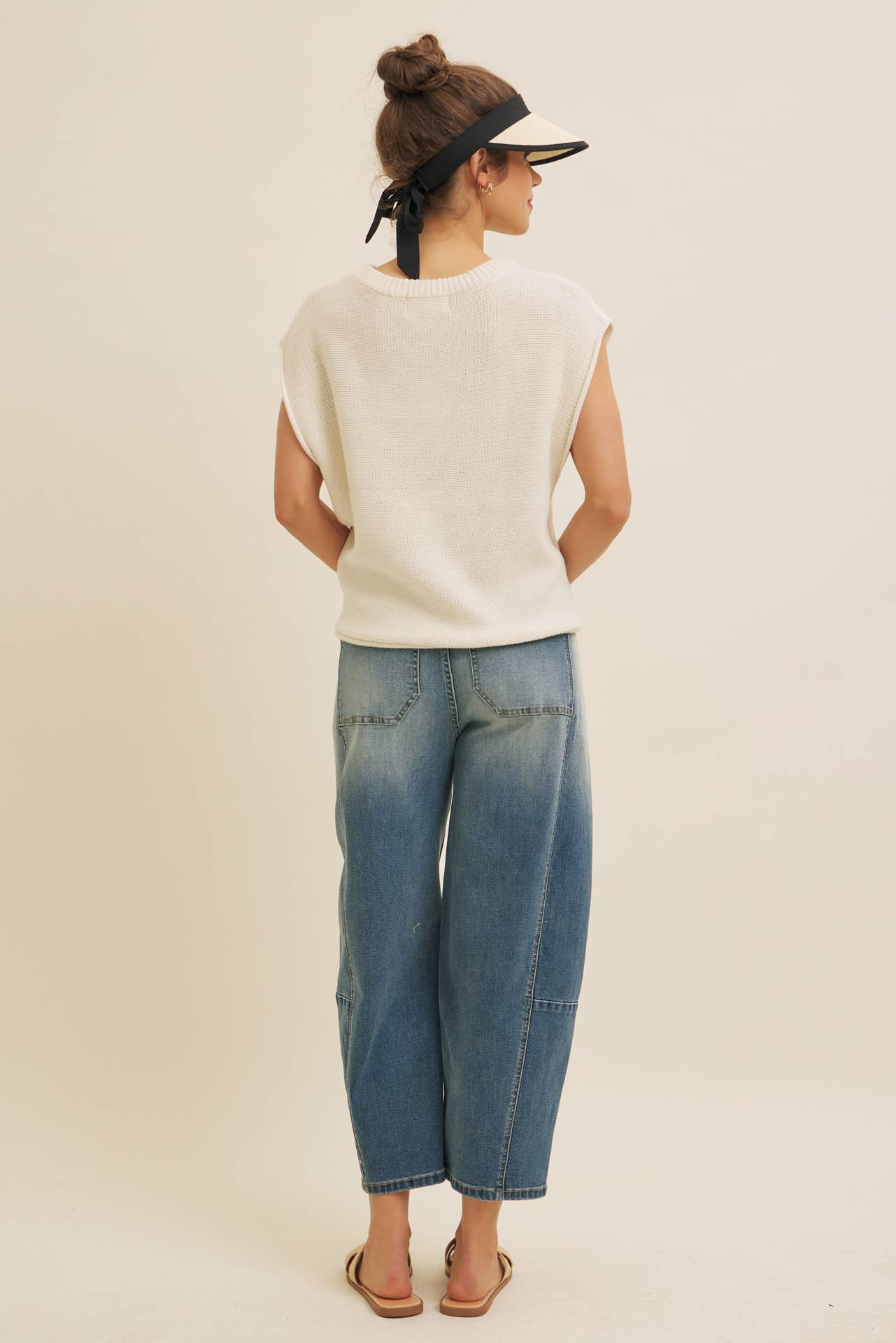 Exposed Seam Sweater Vest • Ivory
