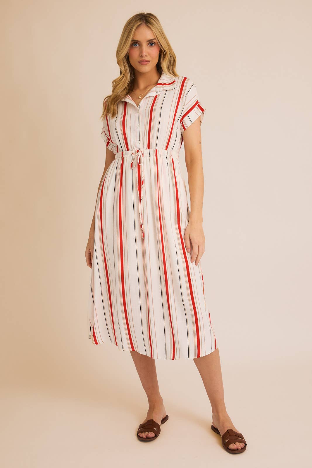 Oaklyn Tie Midi Dress