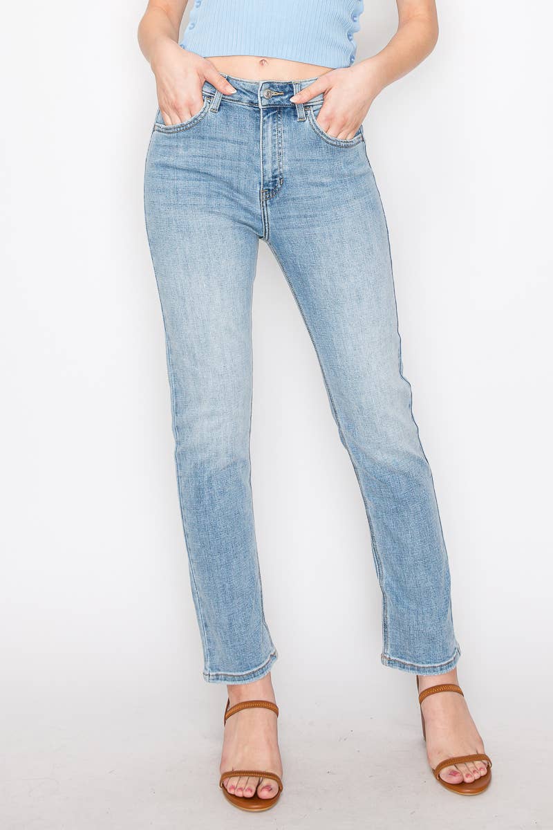 HIGH RISE STRAIGHT LEG JEANS