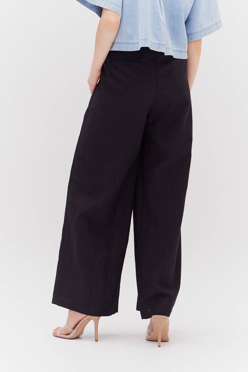 Rowan Wide Leg Cotton Pants - NYC