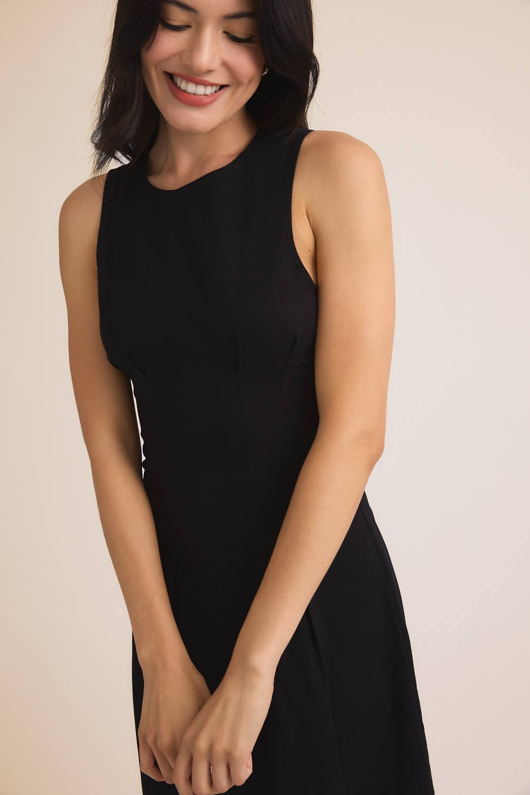 Claude Sleeveless Pleated Midi Dress