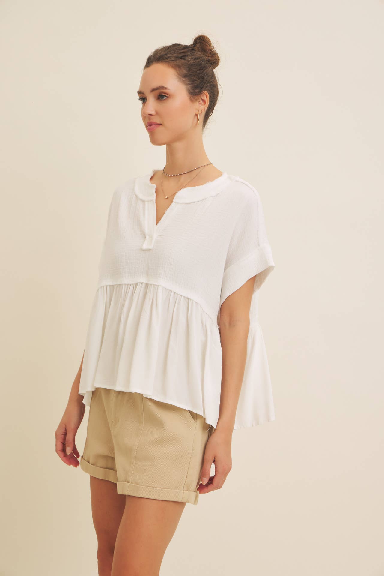 Ruffle Hem Blouse
