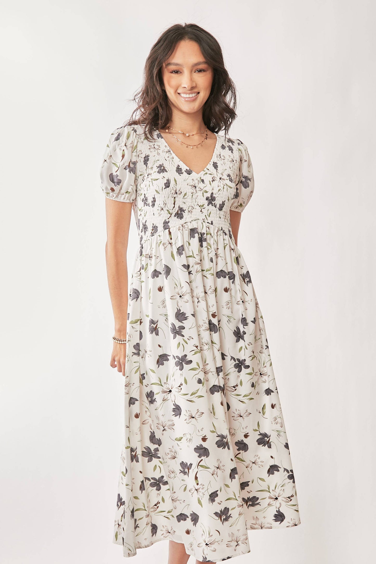 Sasha Floral Midi Dress