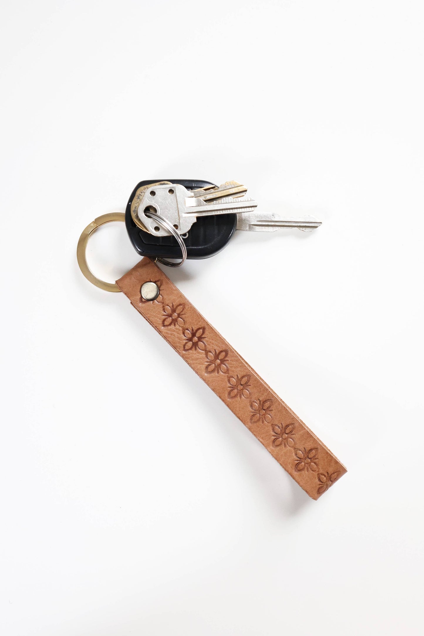 Blossom Keychain Wristlet - Leather