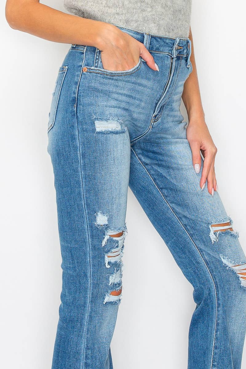 HIGH RISE FLARE JEANS