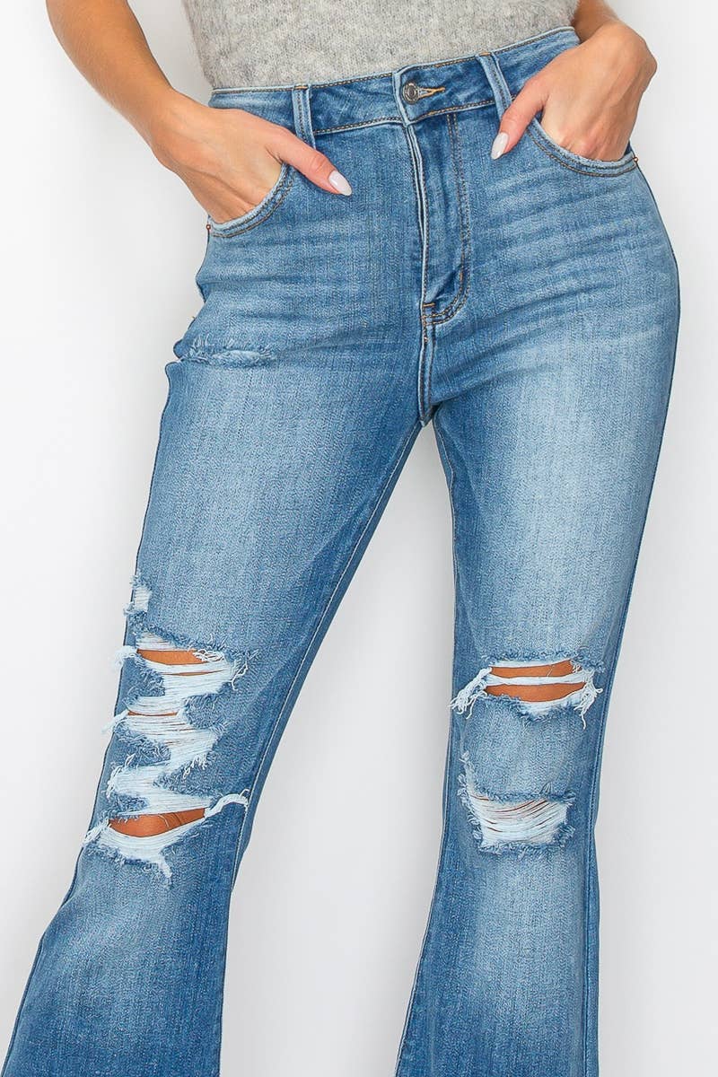 HIGH RISE FLARE JEANS