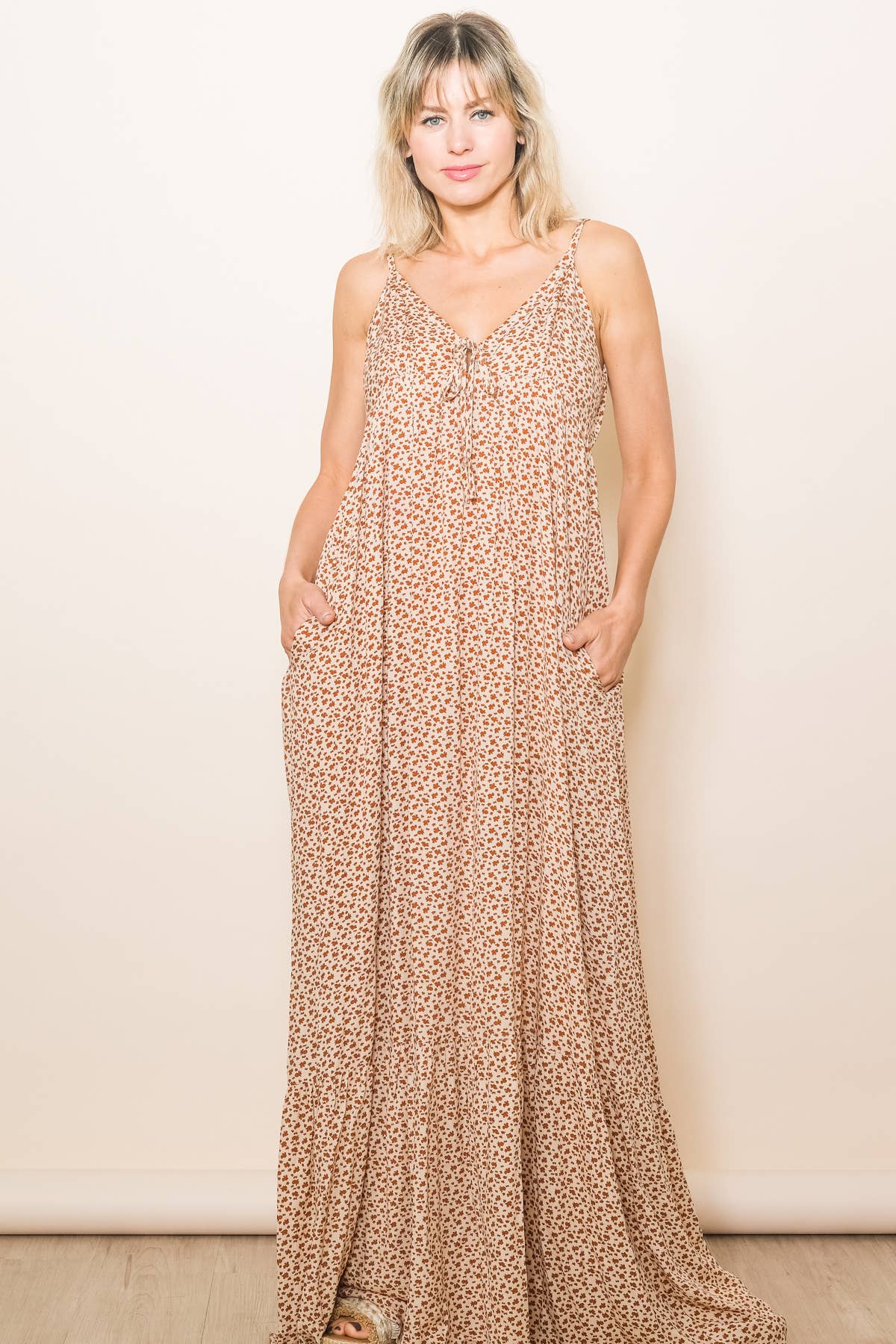 Vintage Floral Maxi Sun Dress