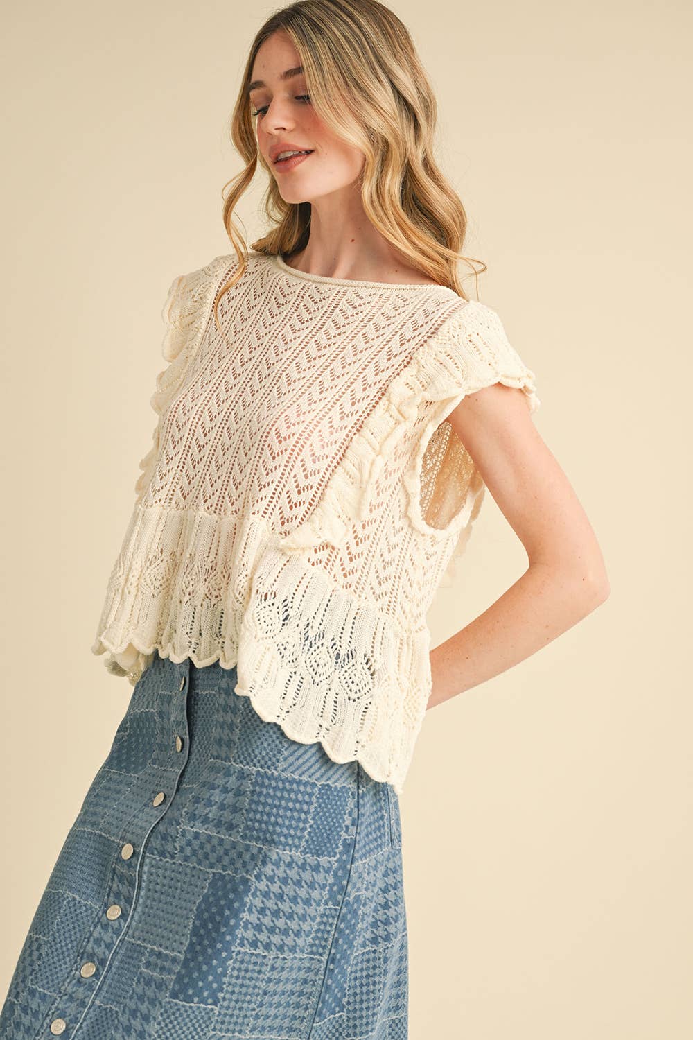 Pointelle Sweater