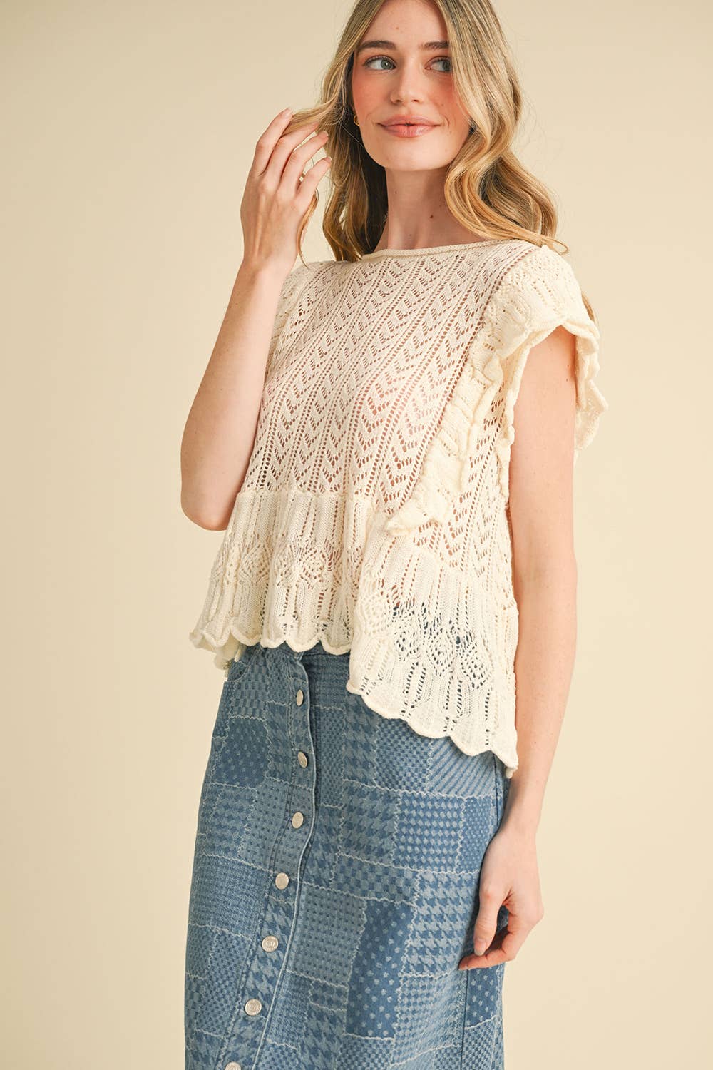 Pointelle Sweater