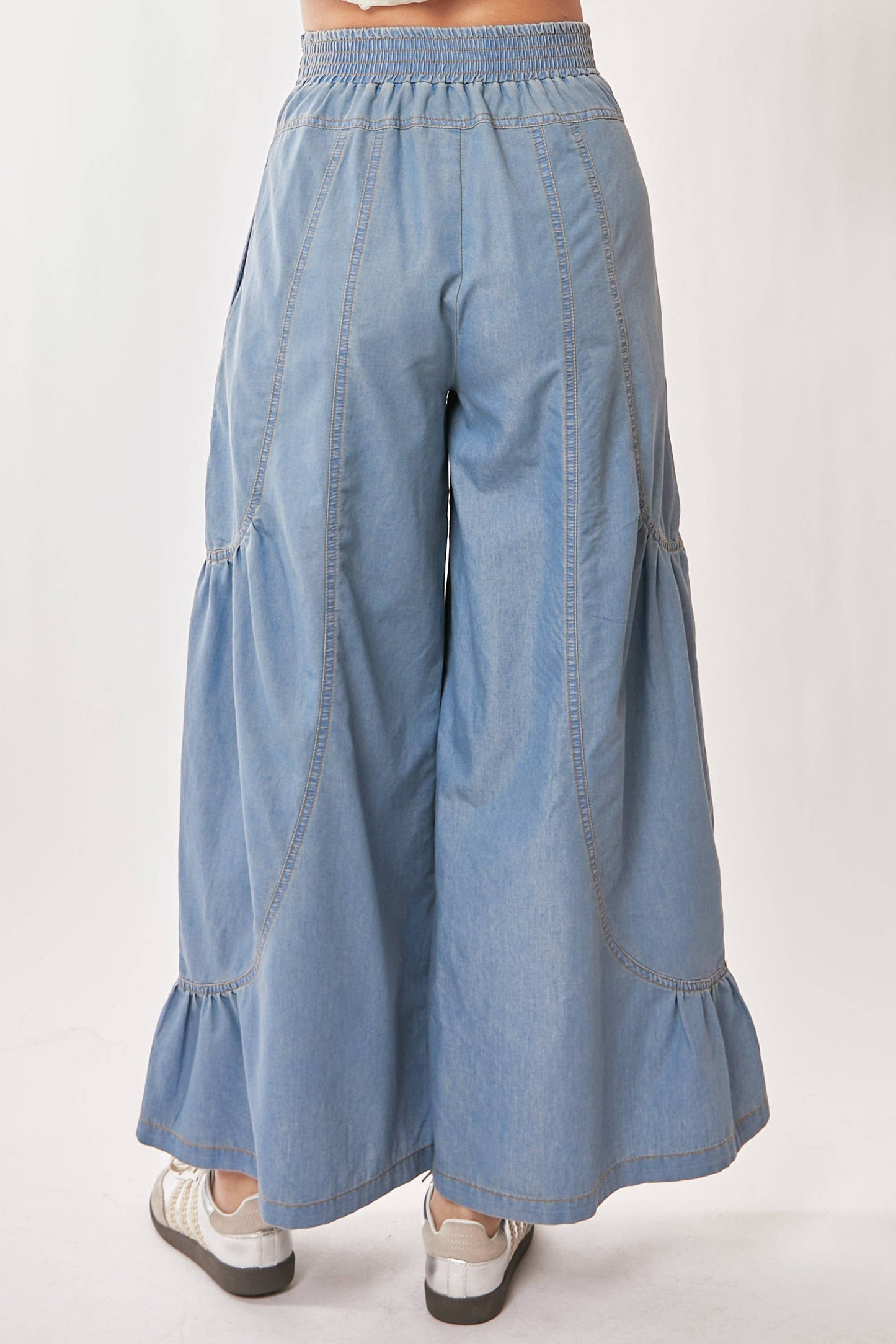 Denim Palazzo Pants