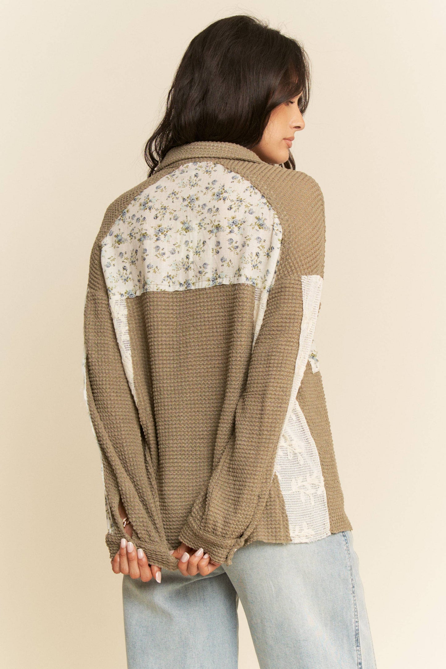 Thermal Lace Boho Shacket