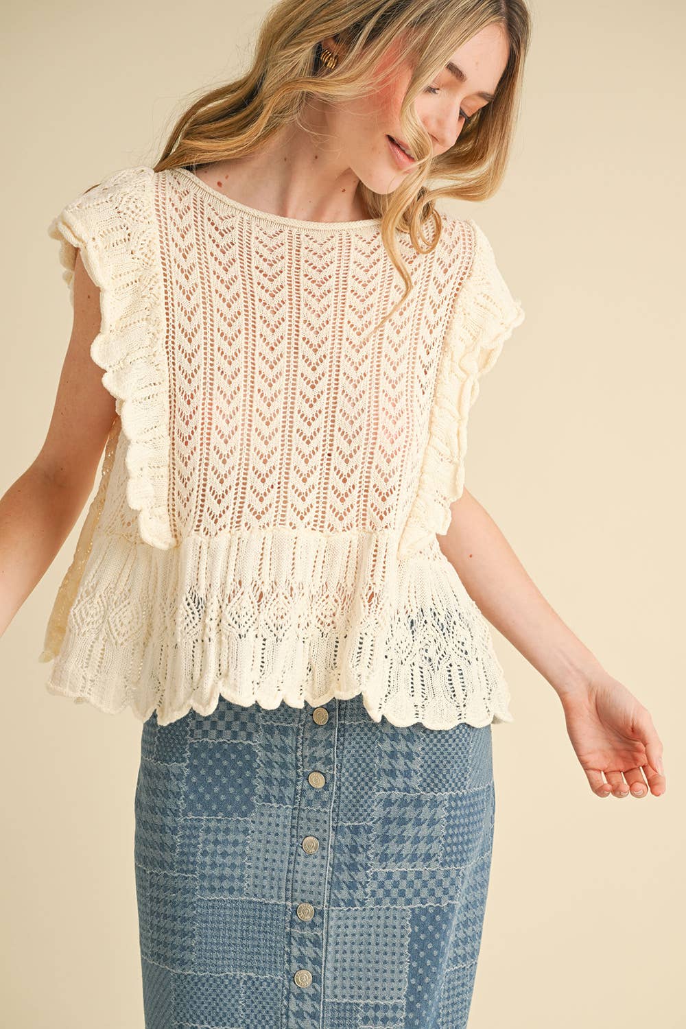 Pointelle Sweater