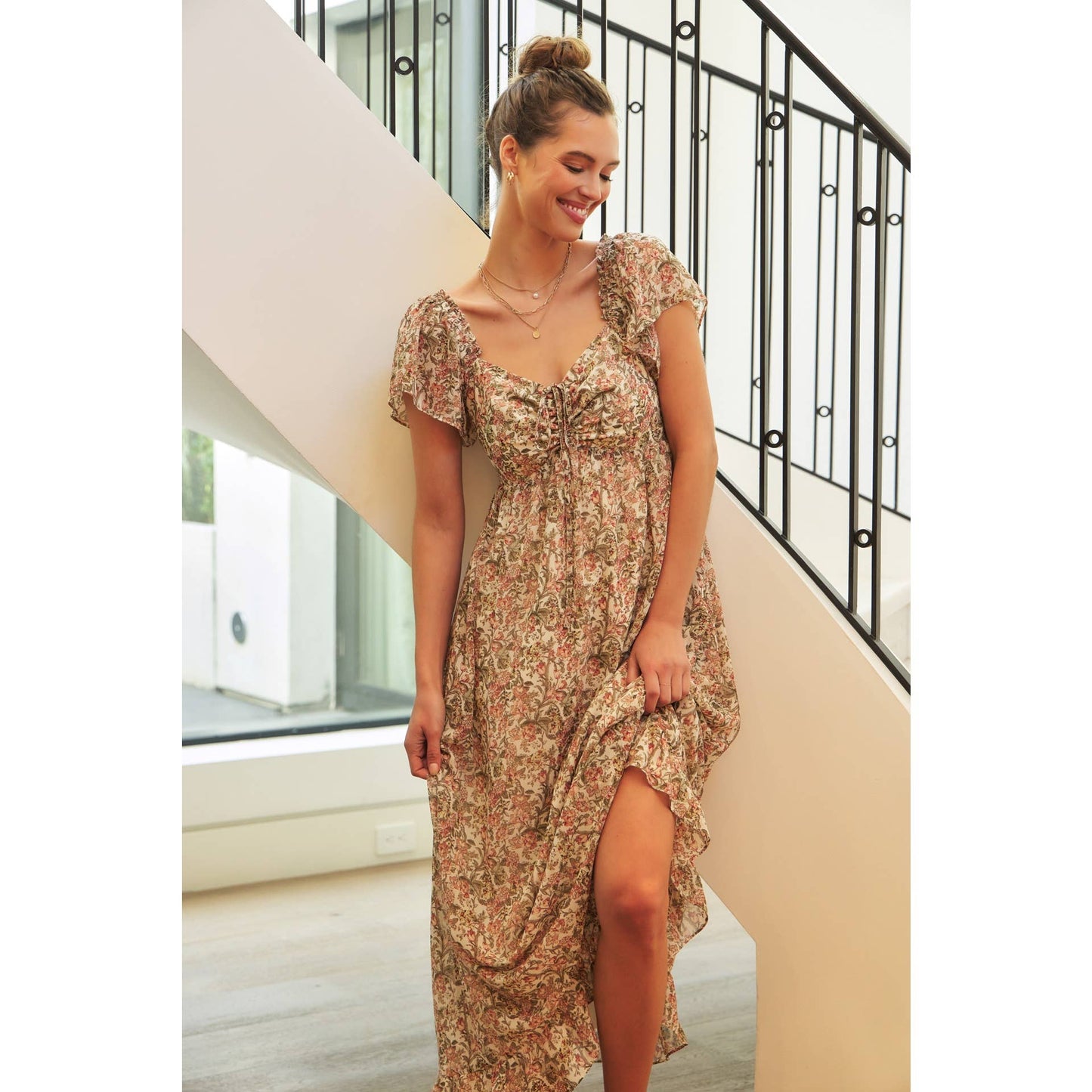 Flutter Maxi Sleeve Dress