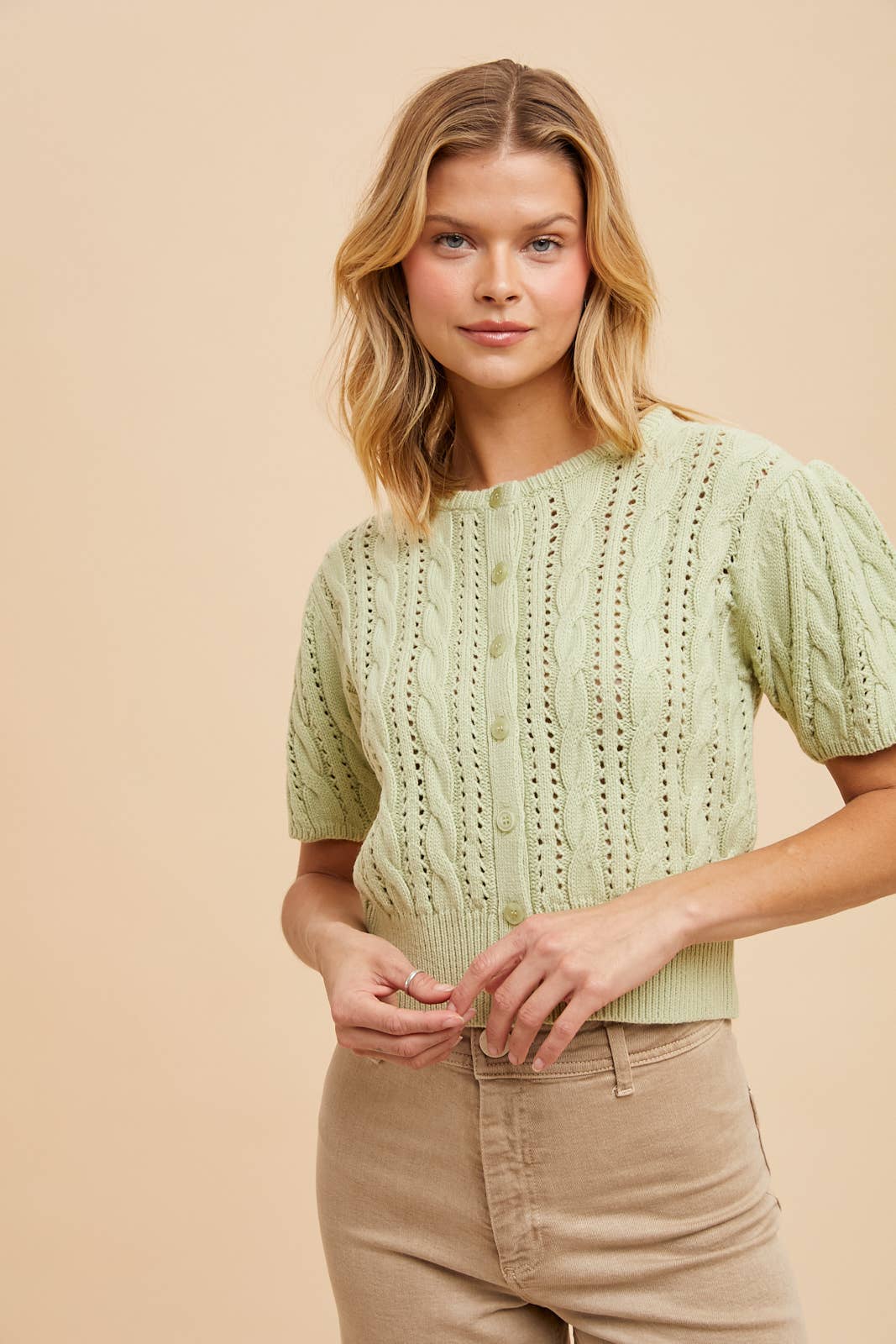 Puff Sleeve Cardigan