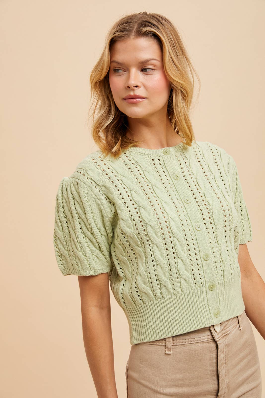Puff Sleeve Cardigan