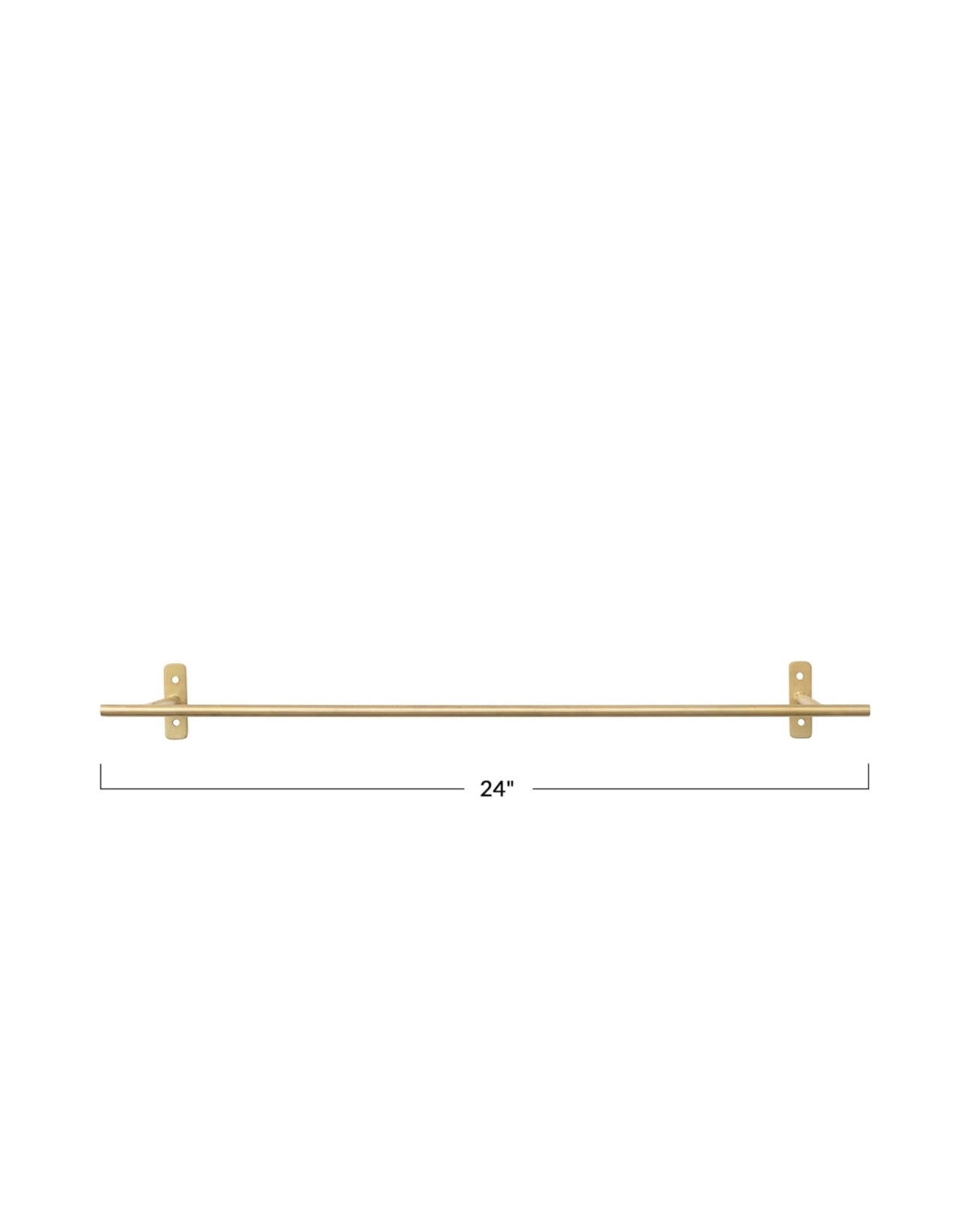Metal Wall Rod 24” Brass Finish