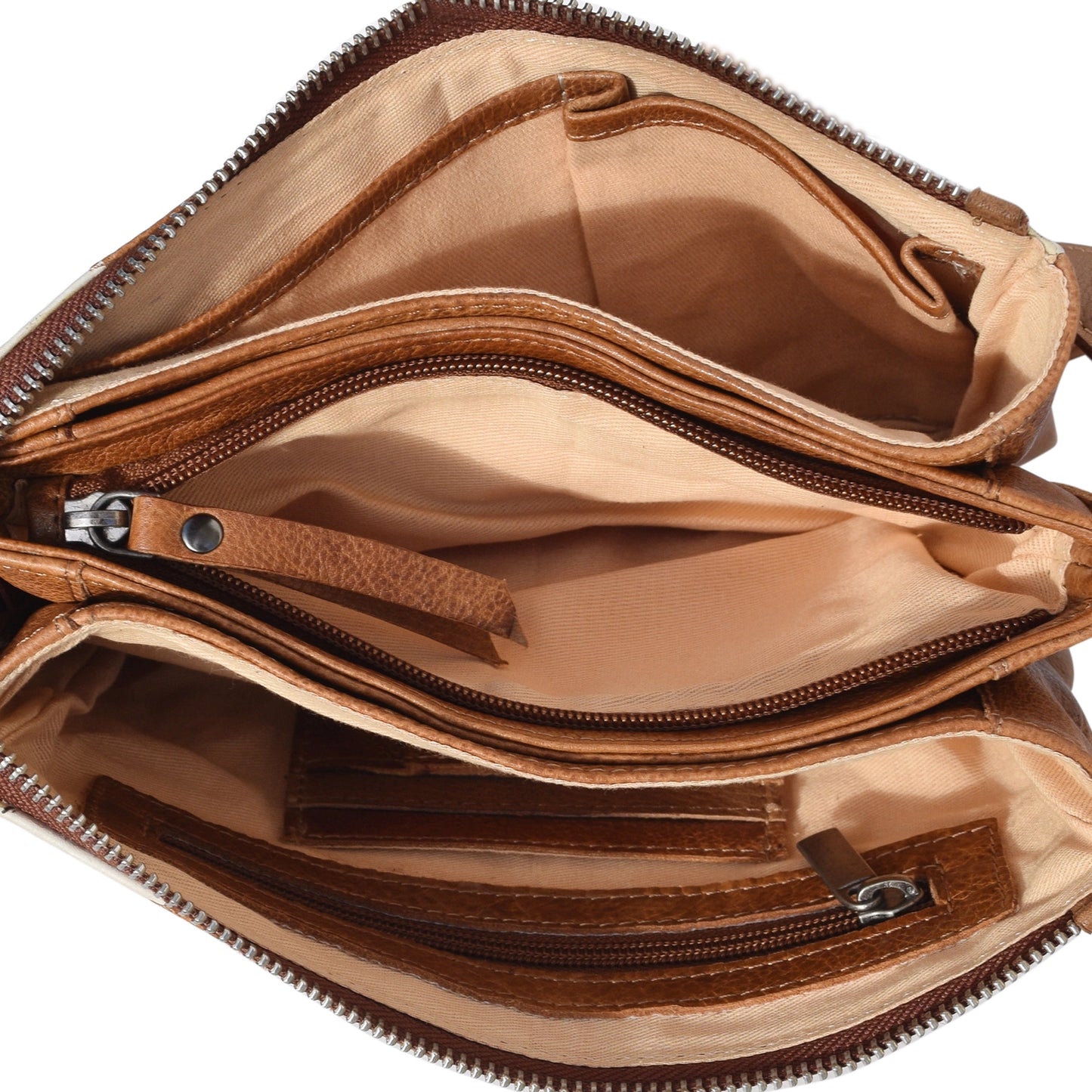 Sadie Genuine Leather Oat Patch Bag