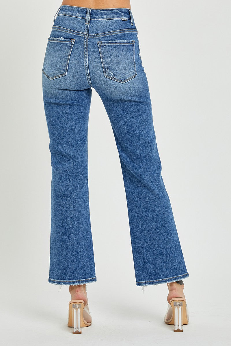 Risen High Rise Step Hem Jeans